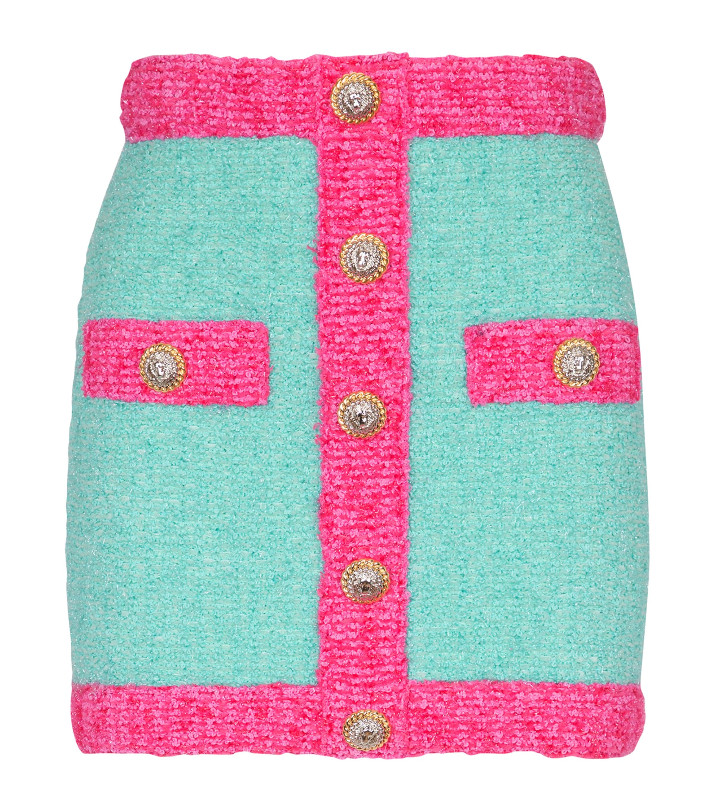 Button-Detail Mini Skirt