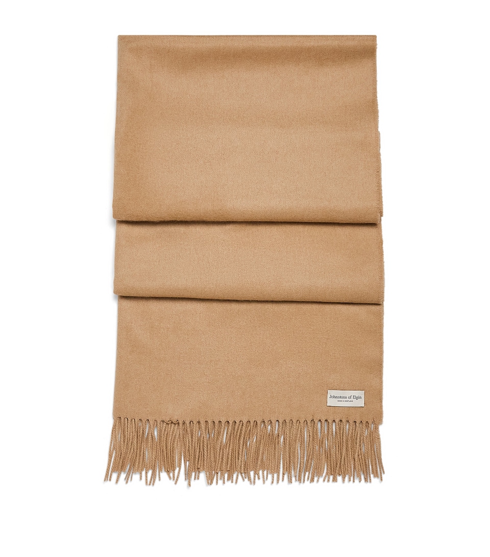 Johnstons Of Elgin Cashmere Wide Scarf Camel