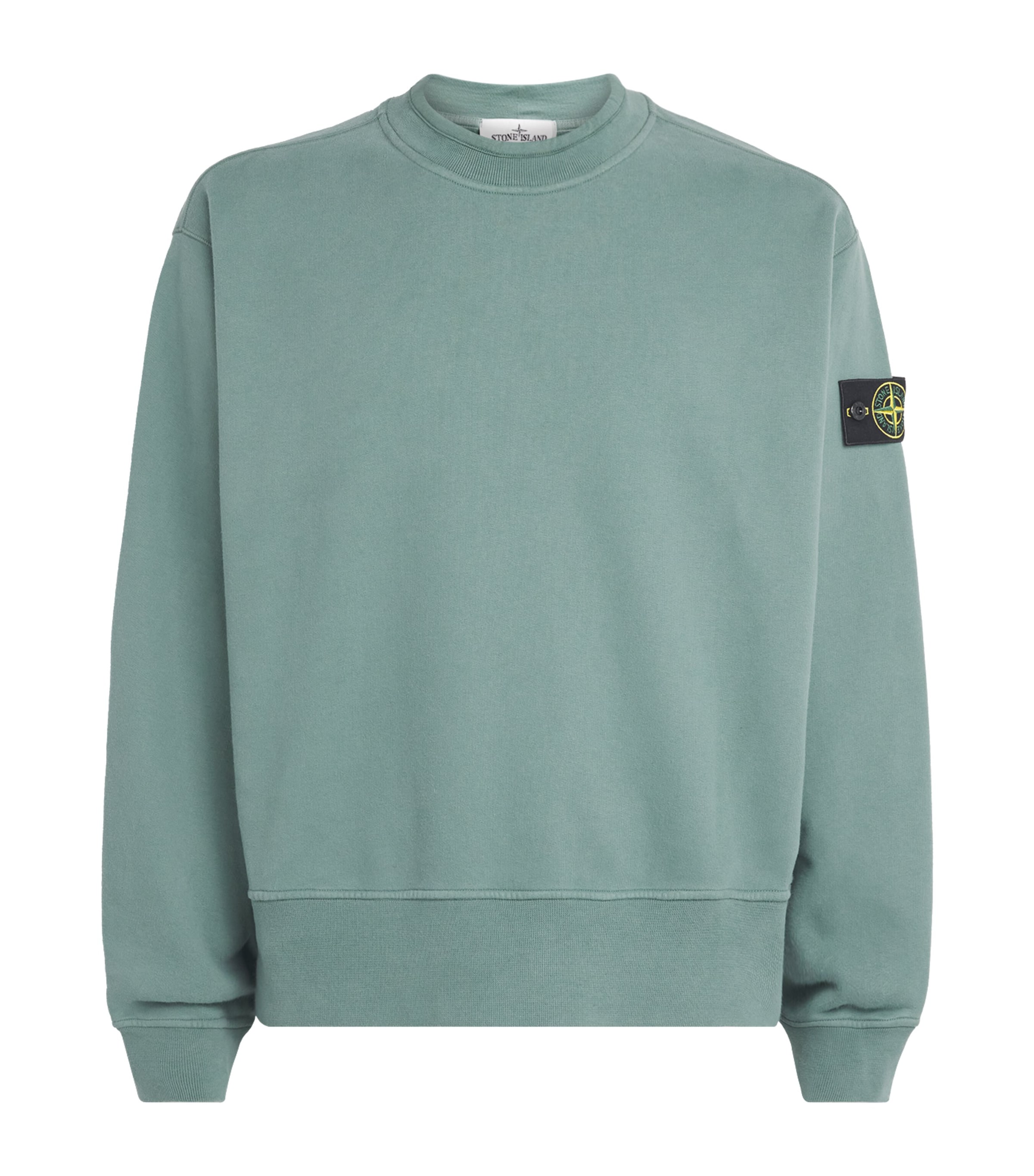 Stone Island Mens Cotton Rib-Knit Compass Sweatshirt