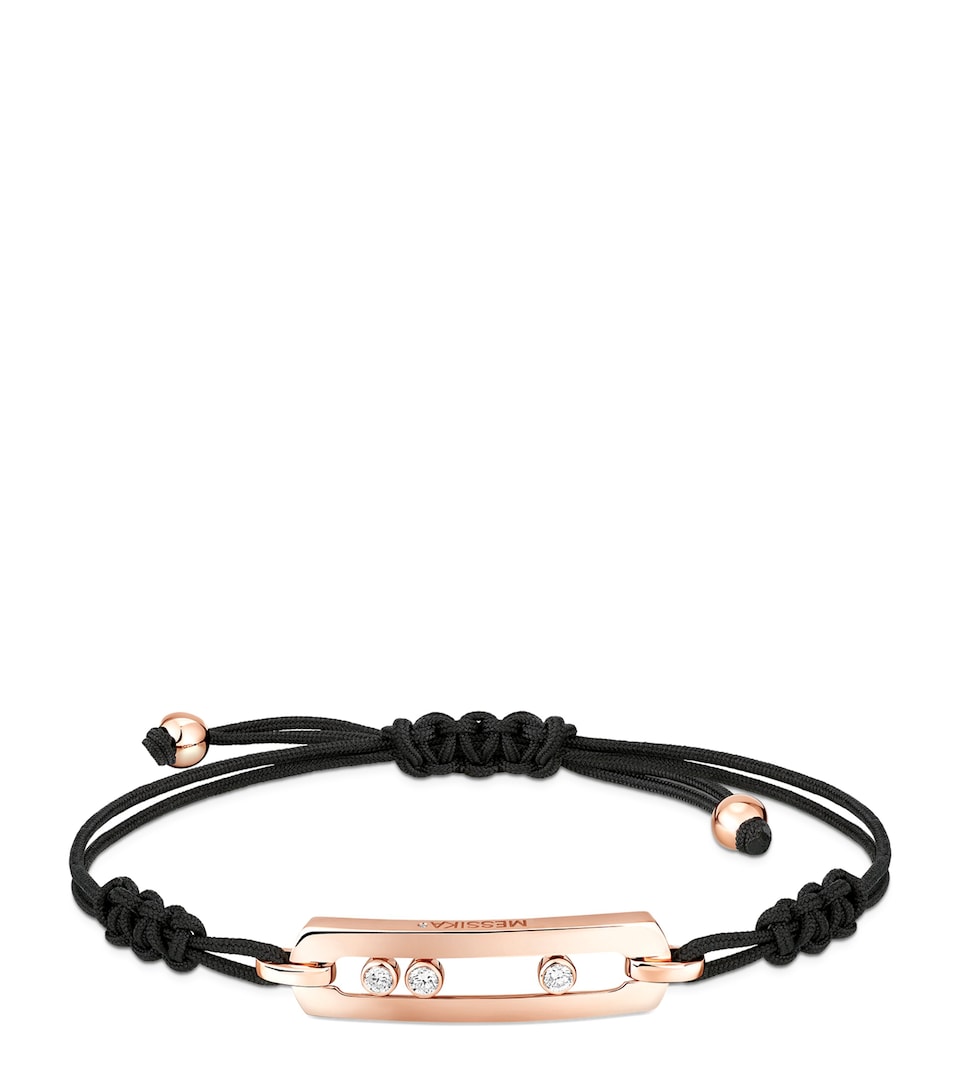 Messika Move Classique Diamond and Pink Gold Cord Bracelet (0.27ct) Pink Gold