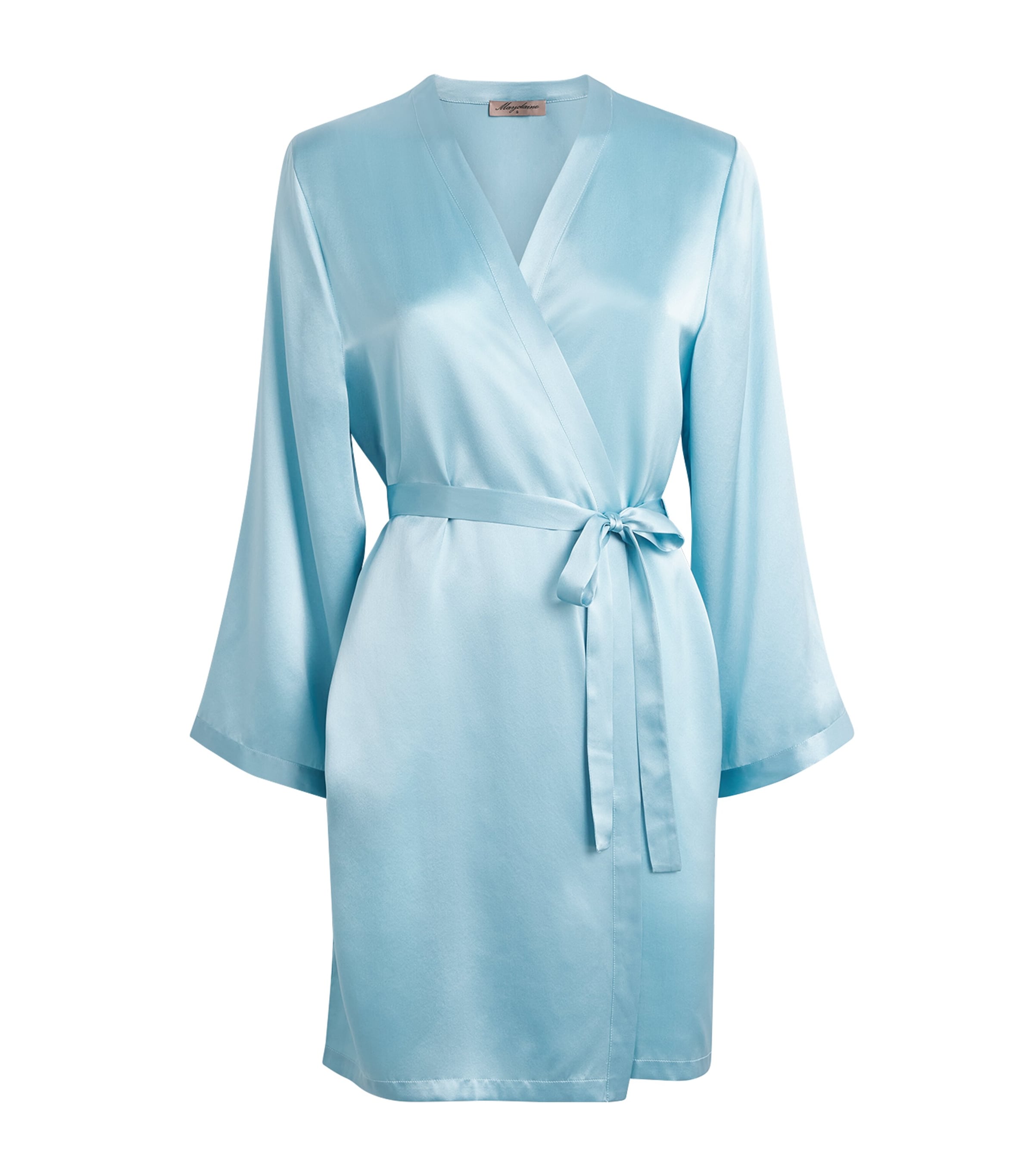 Marjolaine Womens Silk Short Tracy Robe Glacier