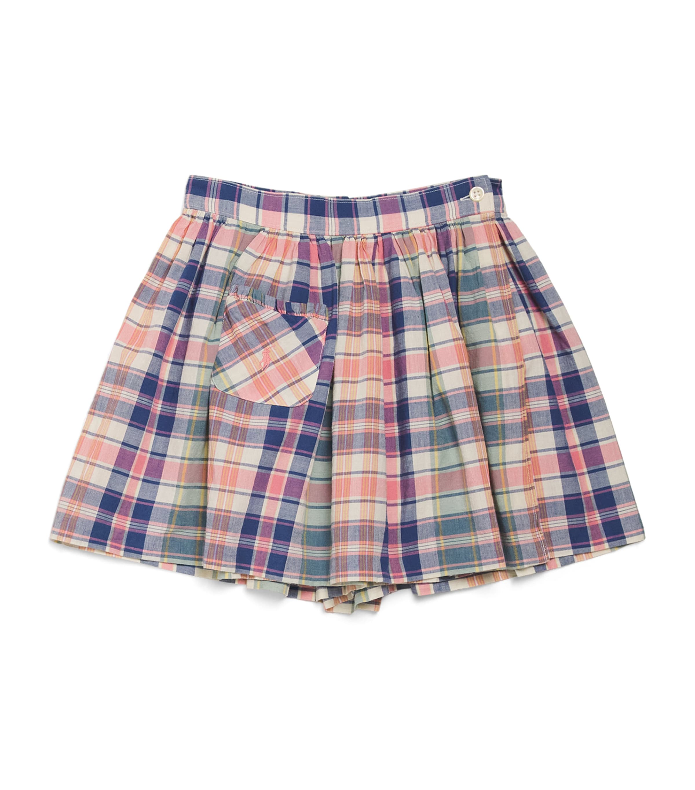 Ralph Lauren Kids Cotton Check Skort (7-16 Years) Erth Bl Pnk Mlti