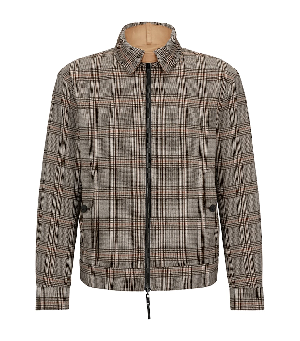 Reversible Water-Repellent Check Jacket