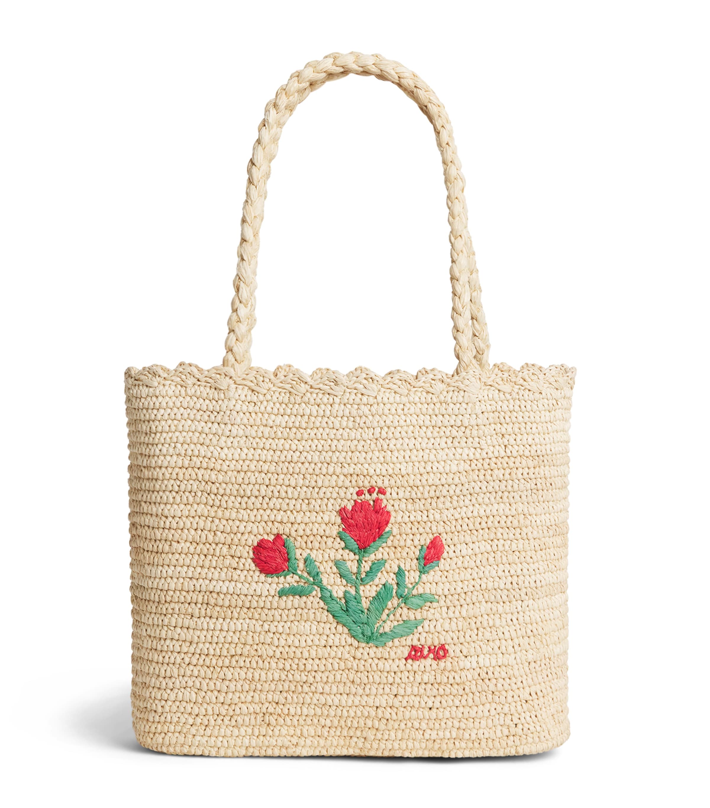 Rixo Raffia Nilani Shoulder Bag Natural