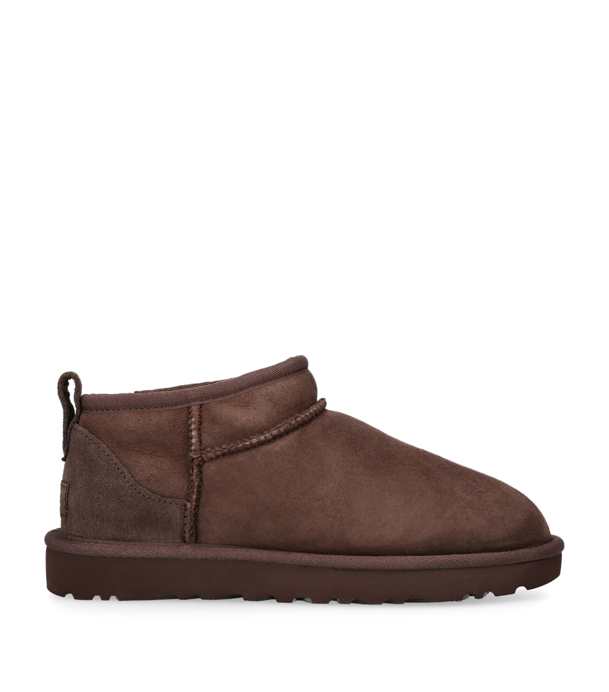 UGG Suede Classic Ultra Mini Boots Dark Brown