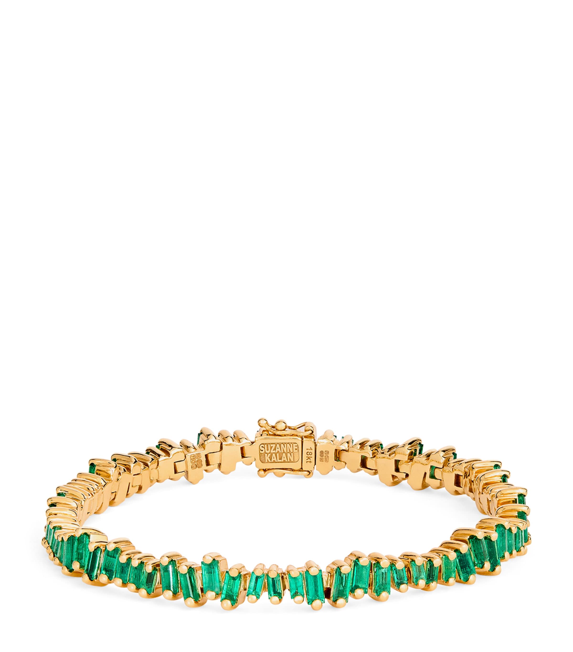 Yellow Gold and Emerald Bold Fireworks Tennis Bracelet