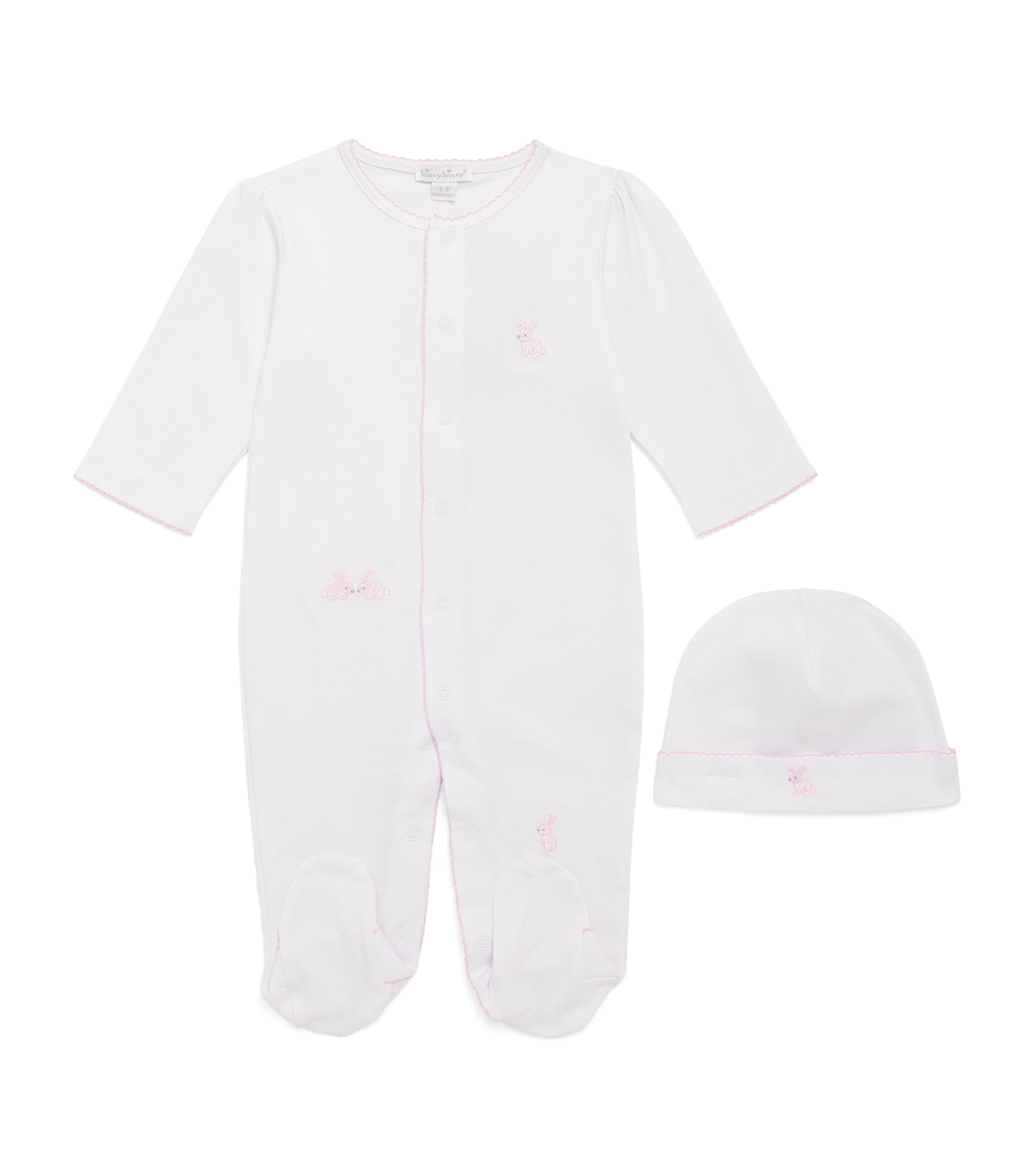 Kissy Kissy Pima Cotton All-In-One and Hat Set (0-9 Months)