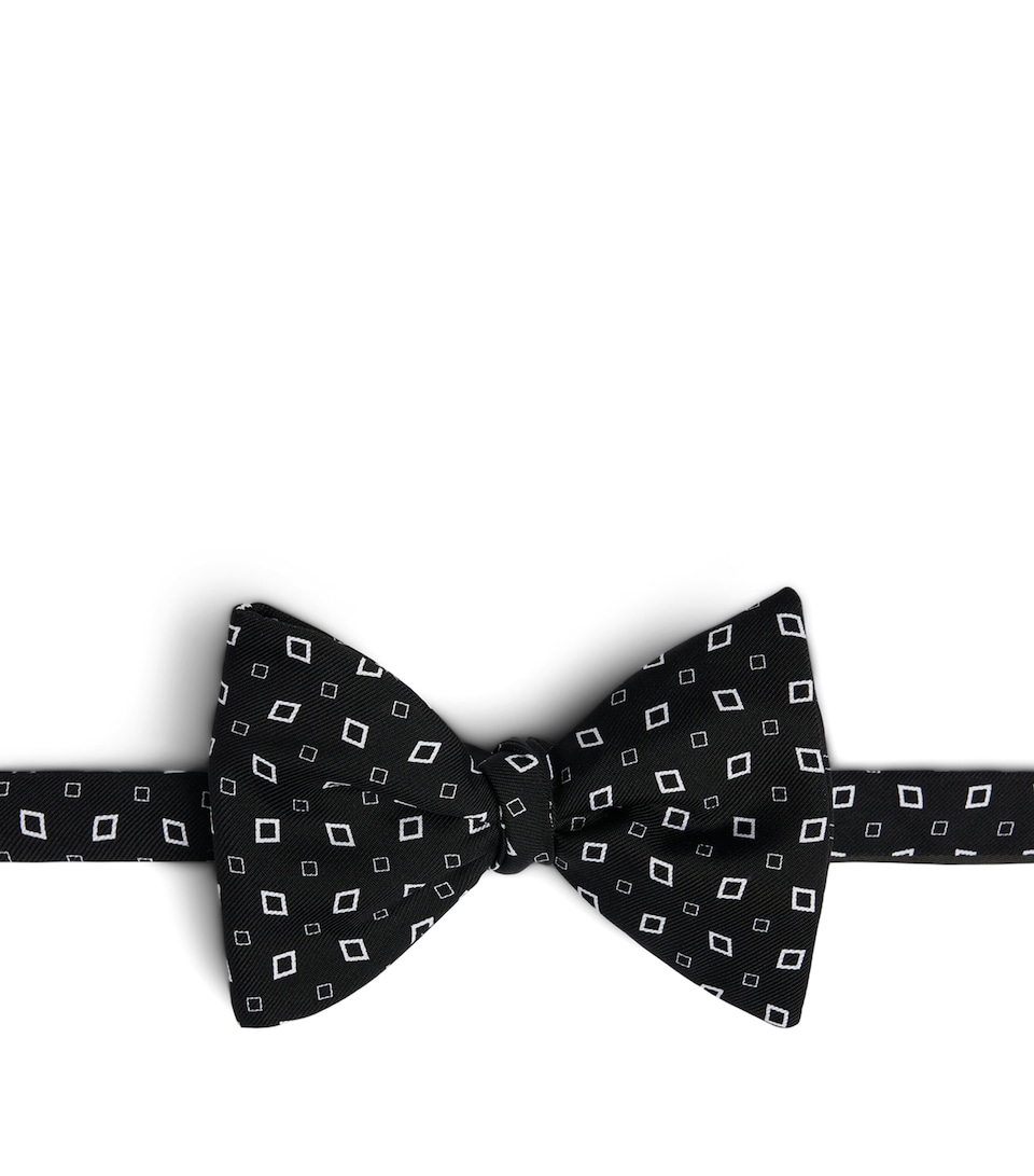 Dunhill Mulberry Silk Printed Bow Tie