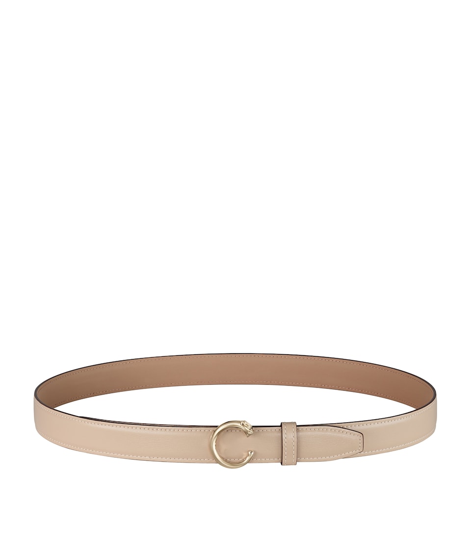 Cartier Small Leather Panthère de Cartier Belt Cord Beige
