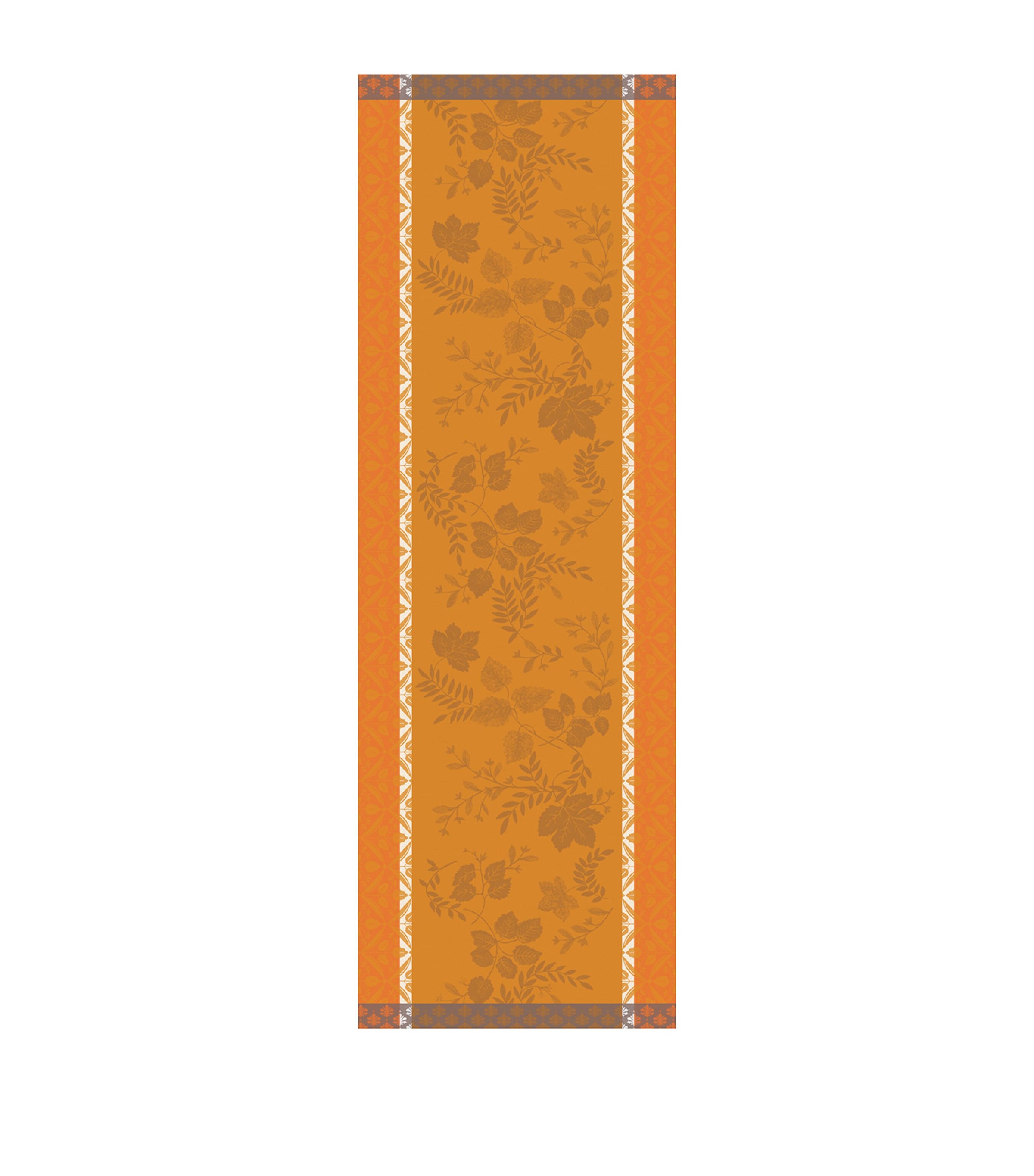 Le Jacquard Français Cotton Manor Lane Table Runner (50cm x 150cm) Orange