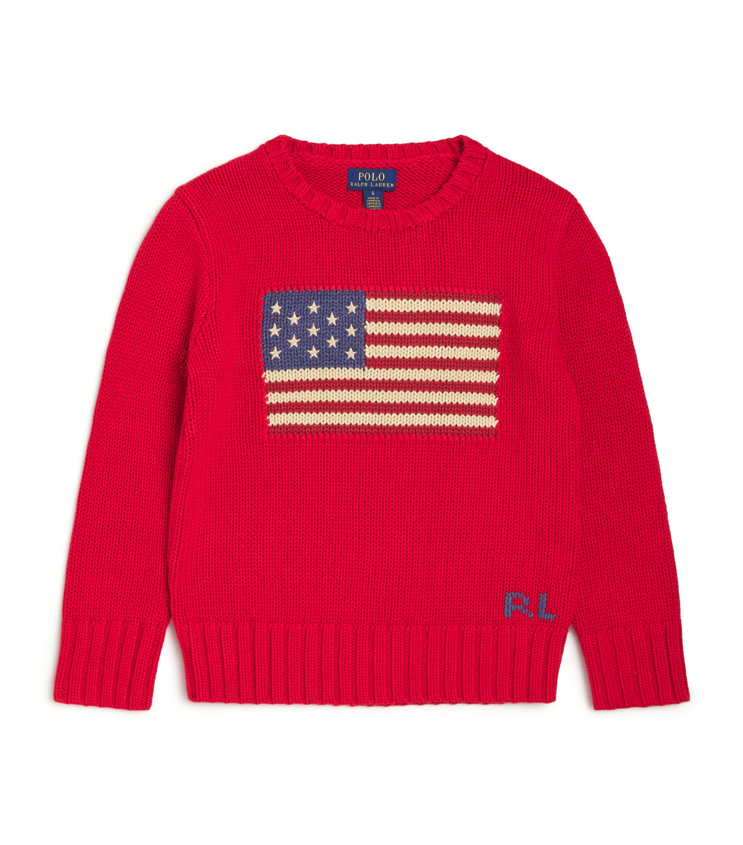 Cotton American Flag Sweater (7-14 Years)