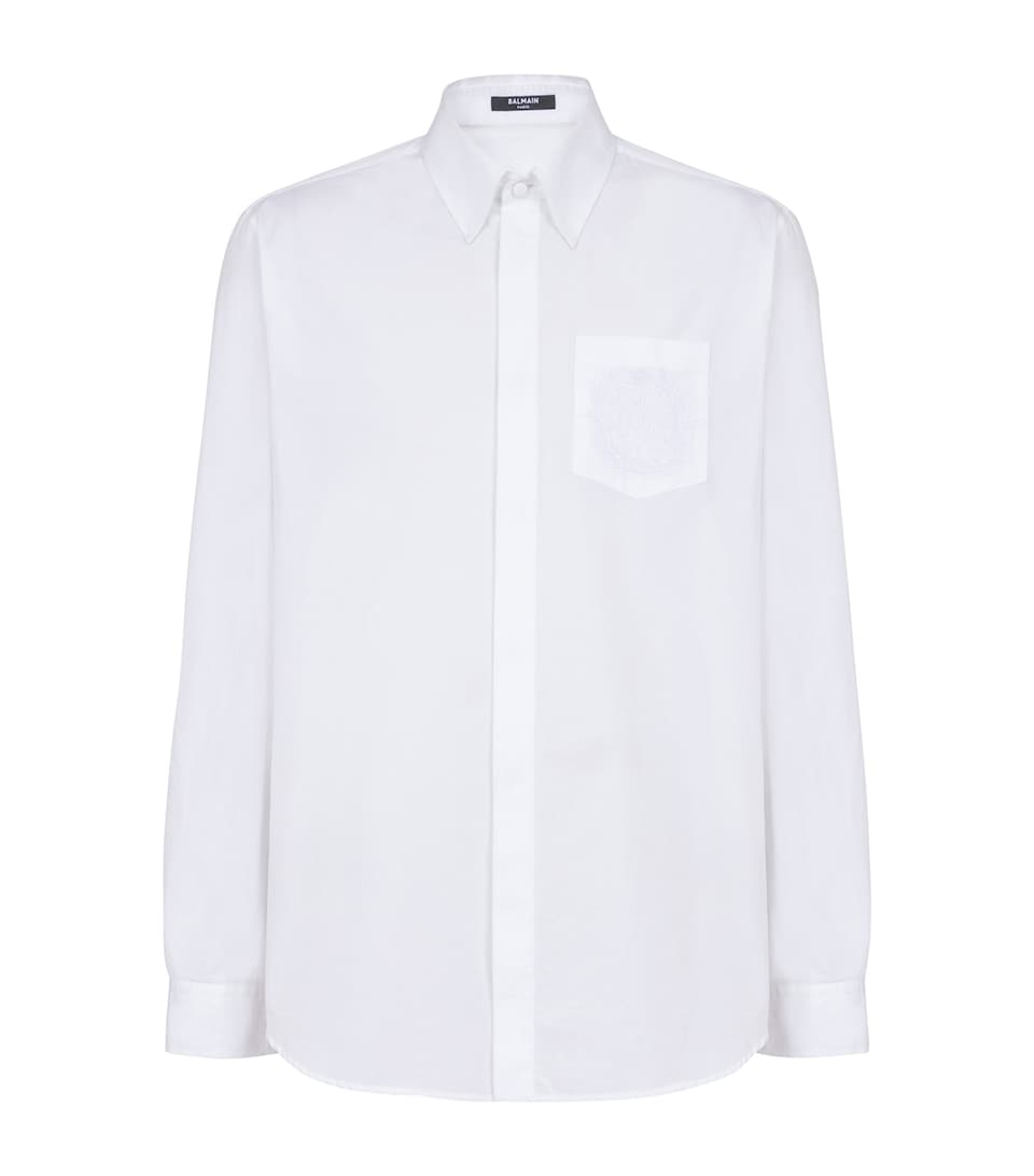 Cotton Poplin Crest Shirt