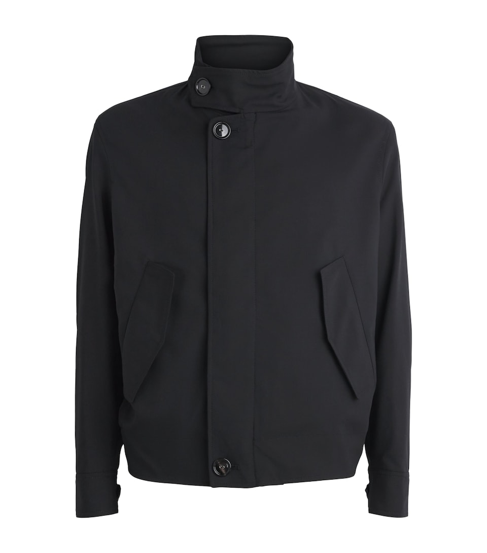 AMI Paris Mens Virgin Wool Harrington Jacket Noir