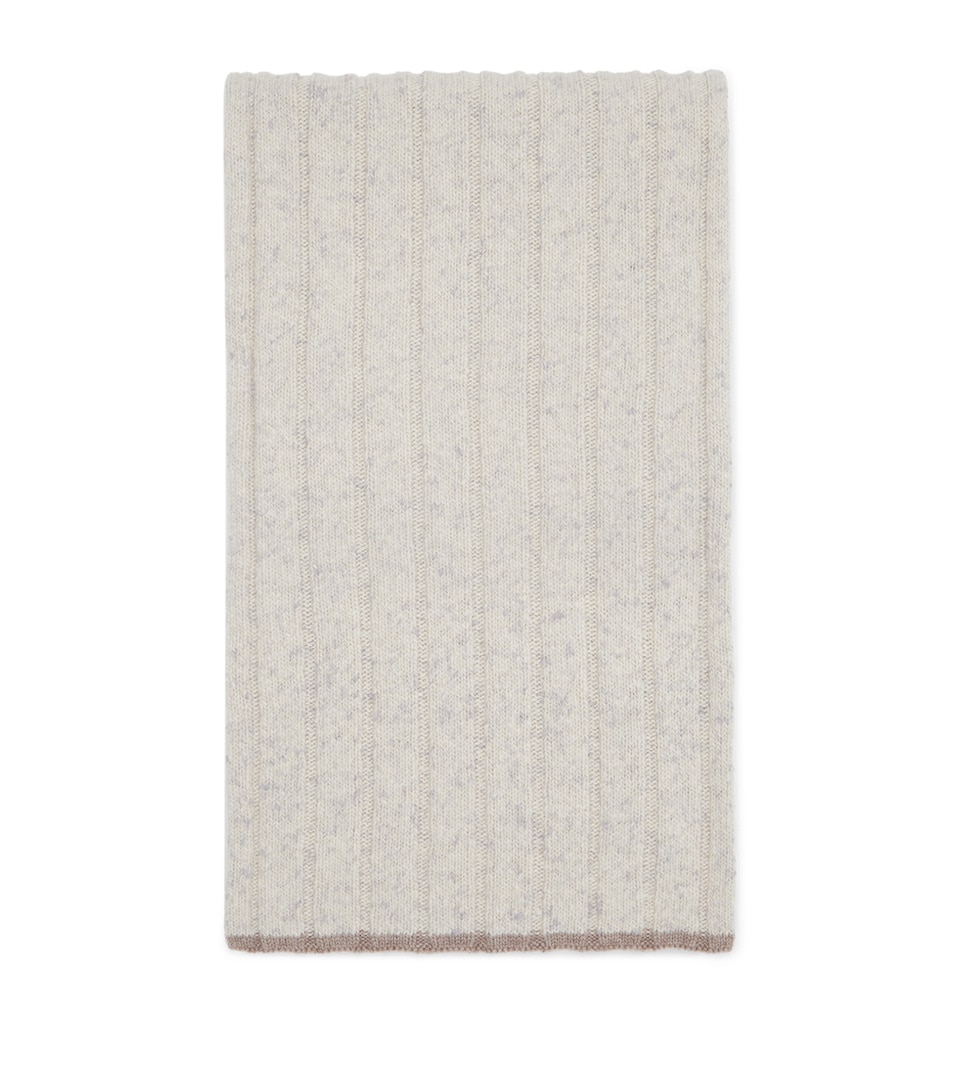 Cashmere Rib-Knit Scarf