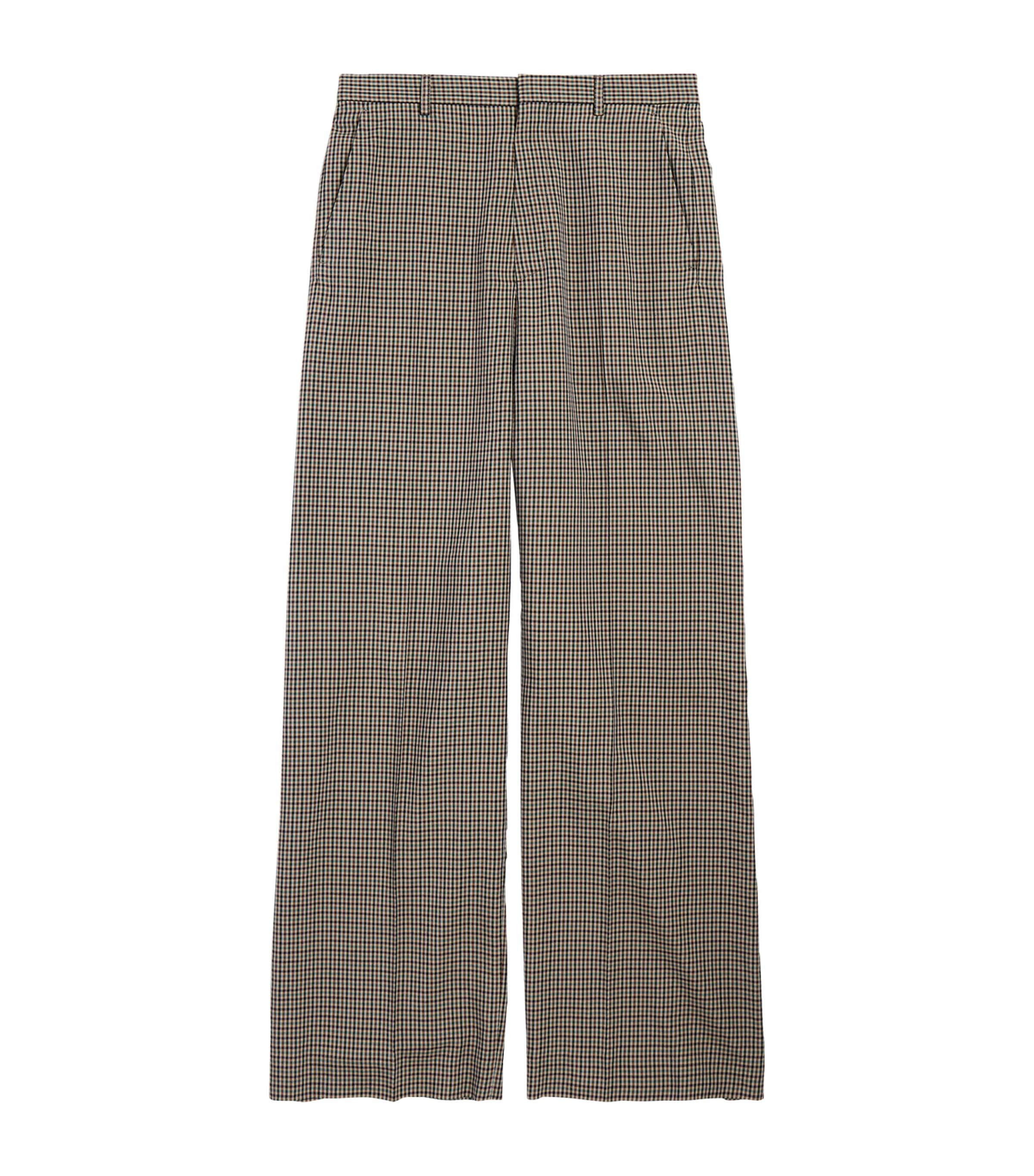 Check Wide-Leg Trousers