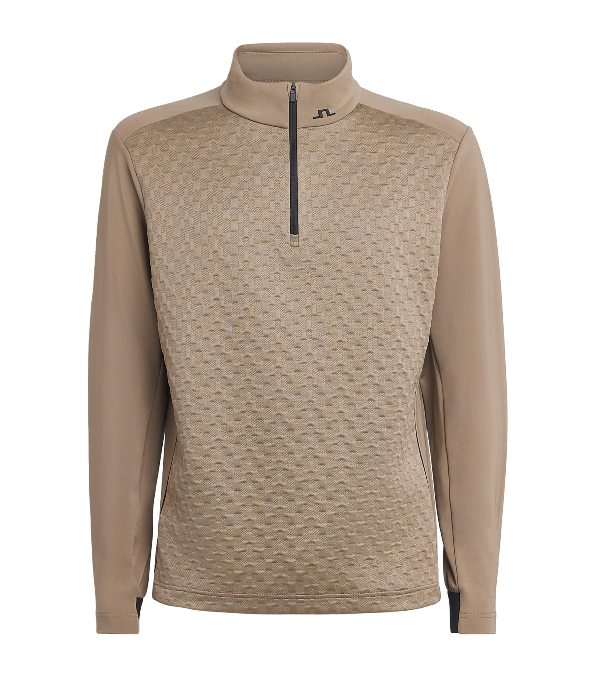 J Lindeberg Mens Lassy Quarter-Zip Top Brindle