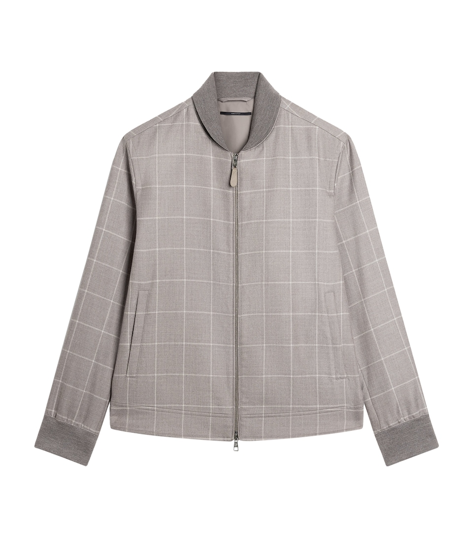 Cashmere Check Print Jacket