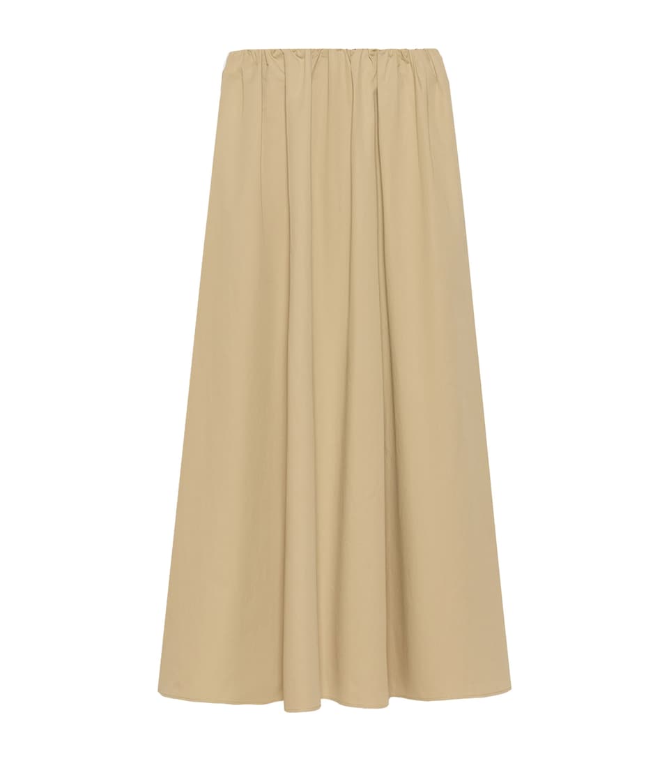 Weekend Max Mara Womens Cotton A-Line Maxi Skirt Beige
