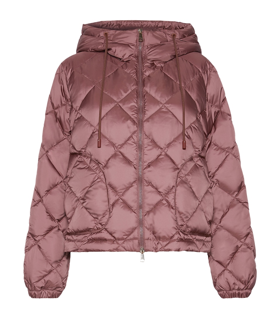Weekend Max Mara Womens Quilted Puffer Jacket Wine Coloured