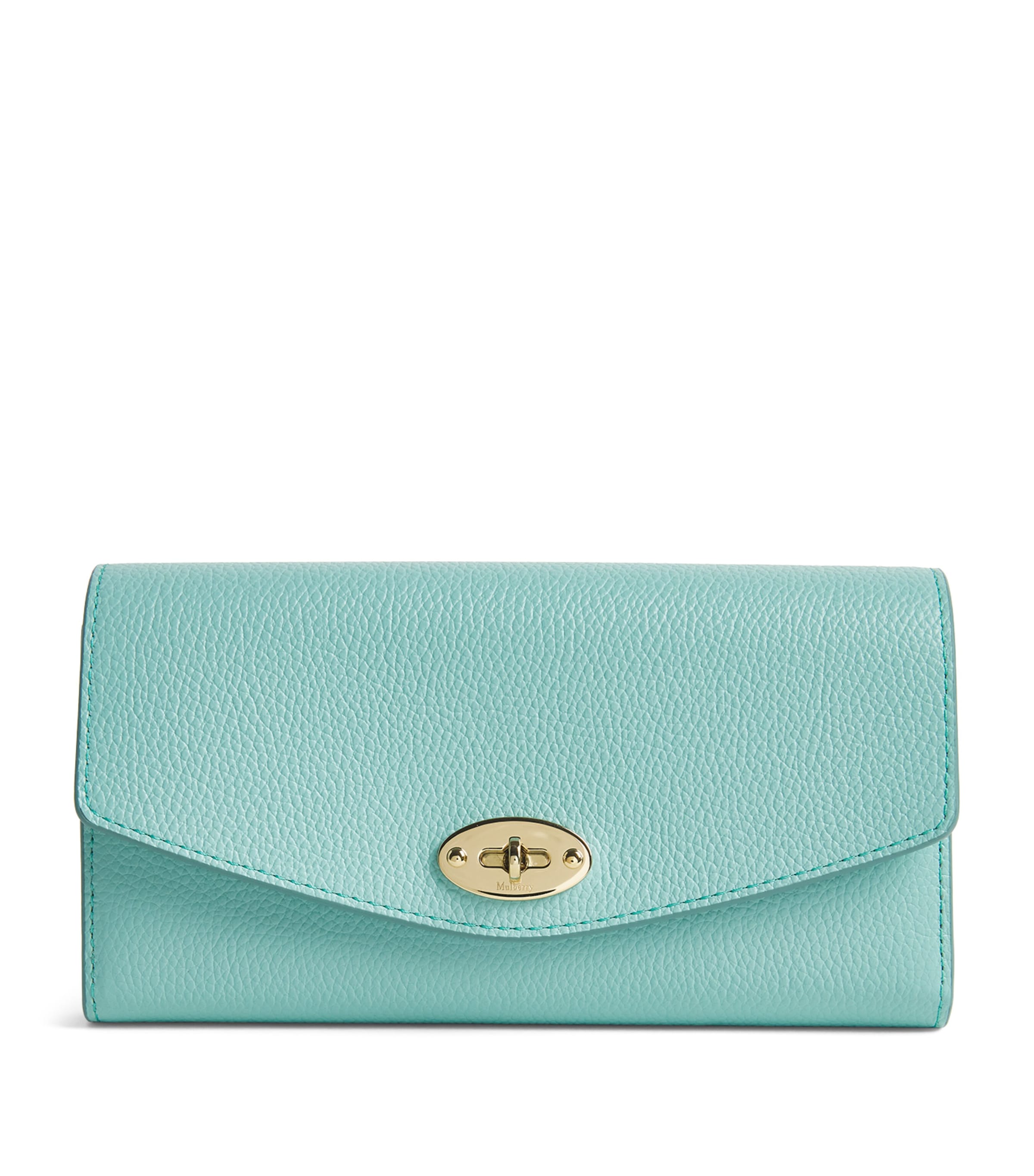 Mulberry Leather Darley Wallet Marina Blue