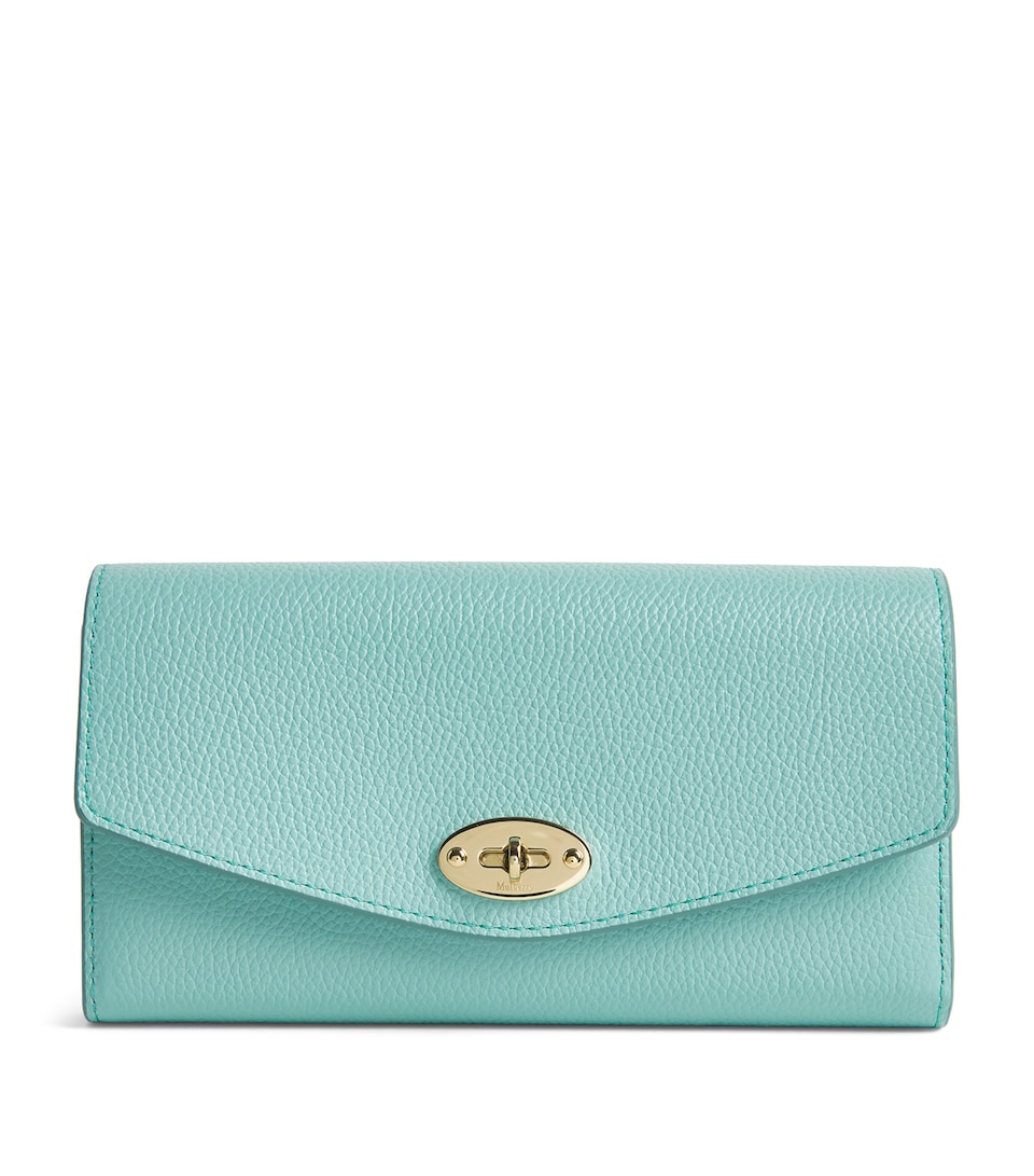 Mulberry Leather Darley Wallet Marina Blue