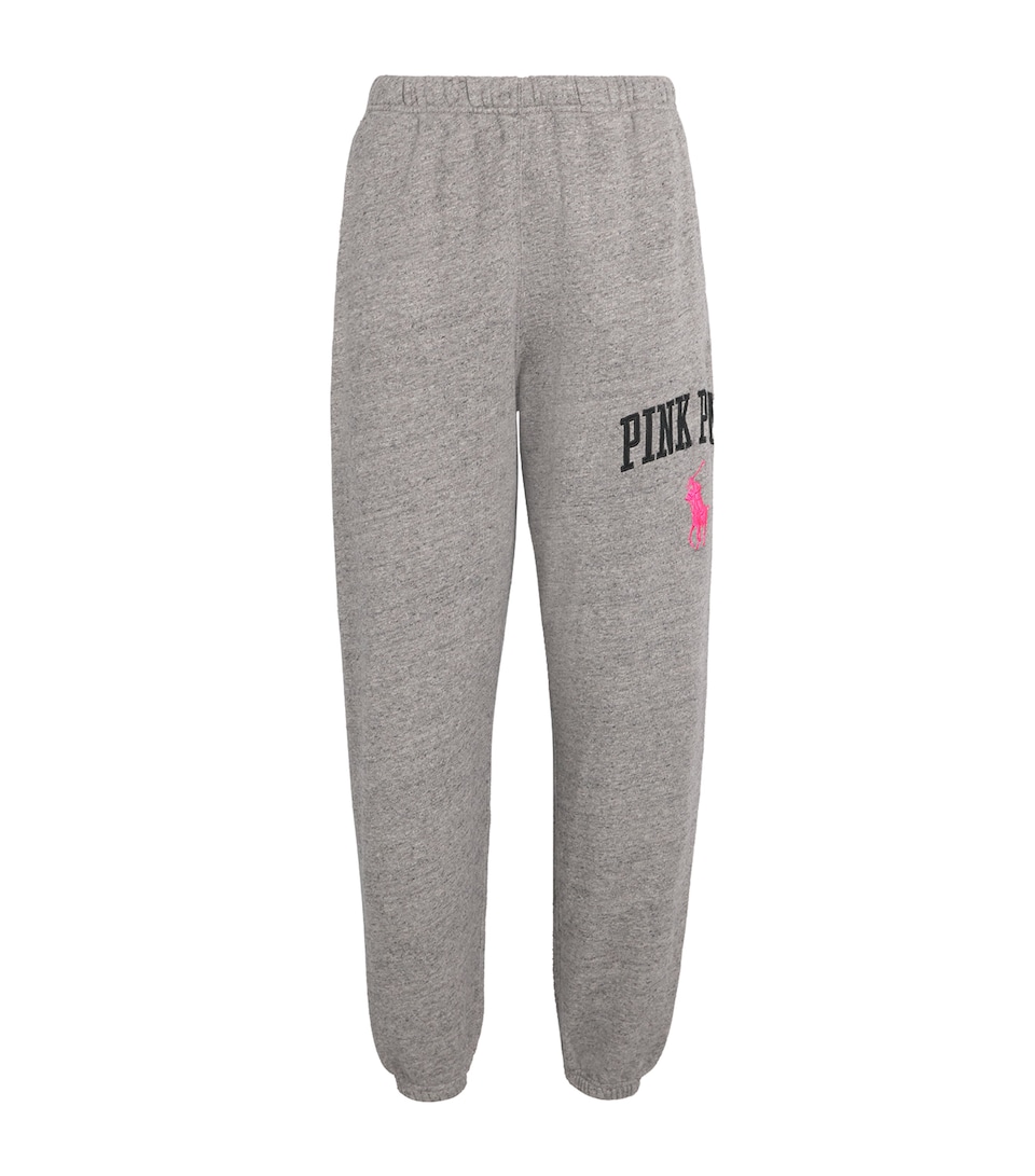 Cotton-Blend Pink Pony Sweatpants