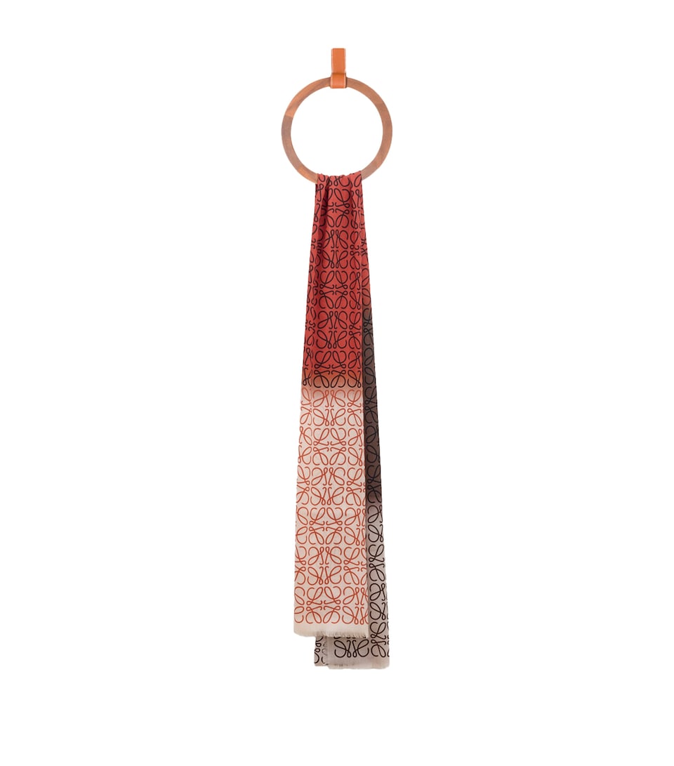 LOEWE Wool-Silk-Cashmere Anagram Scarf