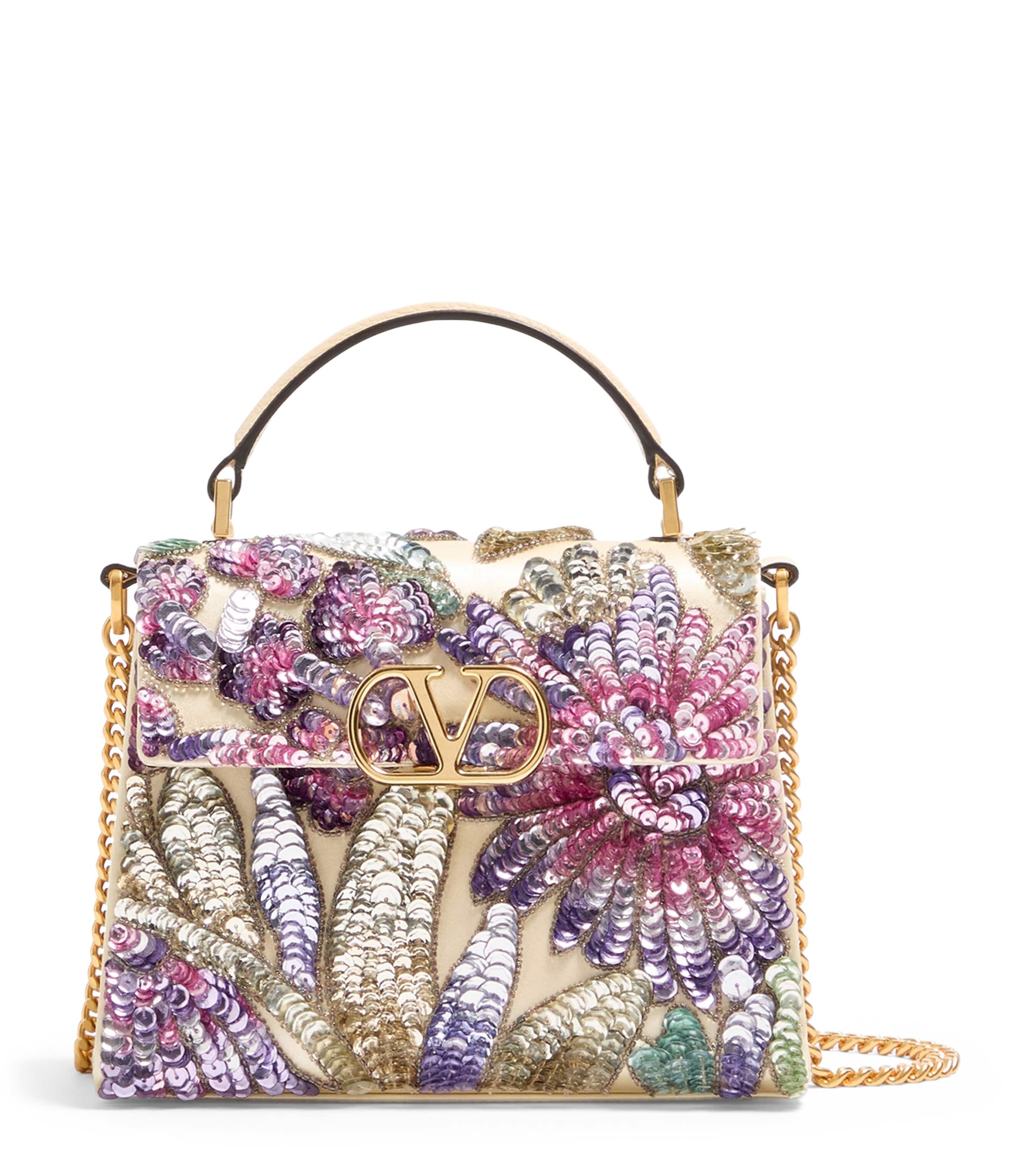 Valentino Garavani Mini Sequinned VSLING Top-Handle Bag Rdw