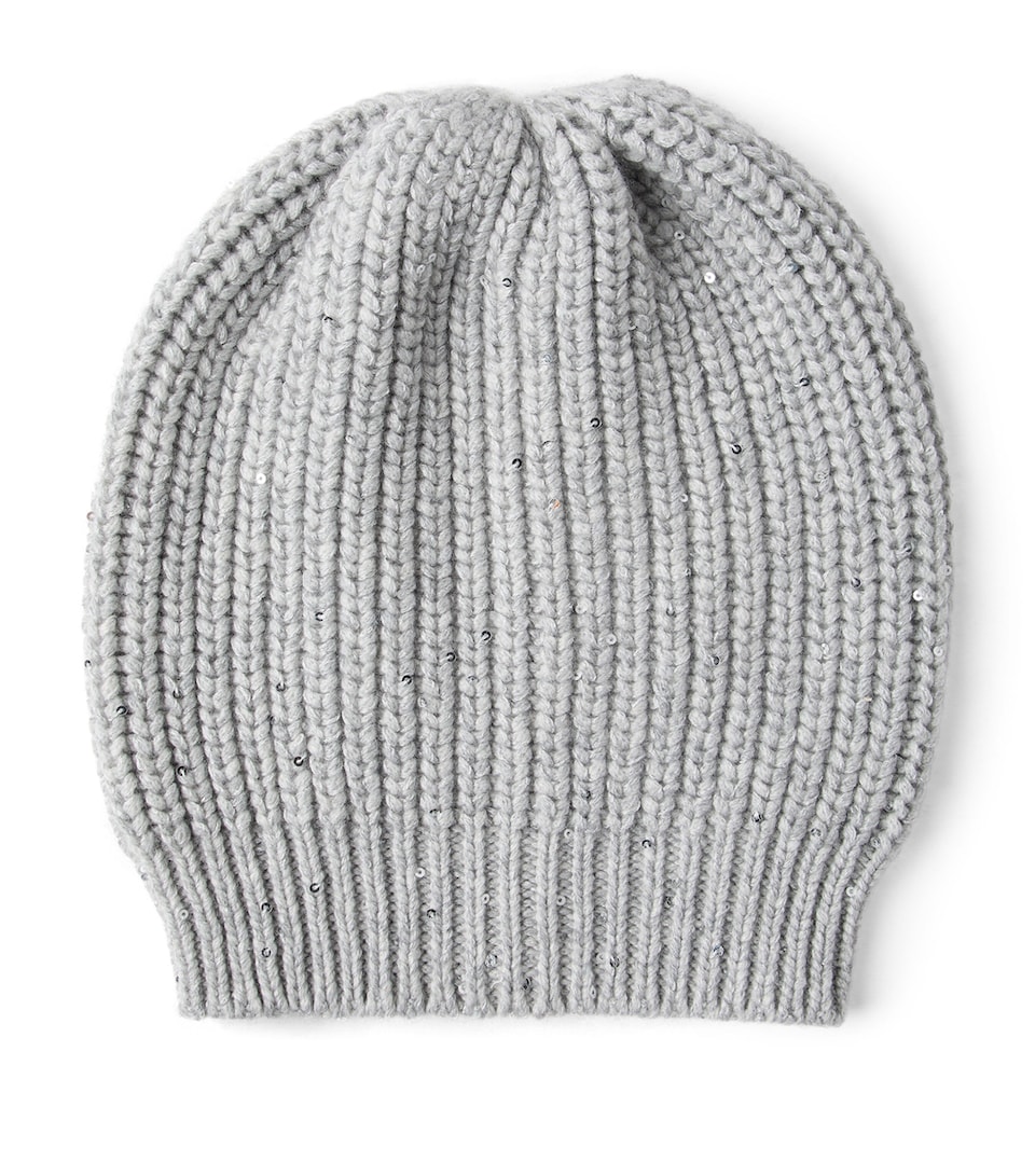 Brunello Cucinelli Cashmere-Silk Sequinned Beanie