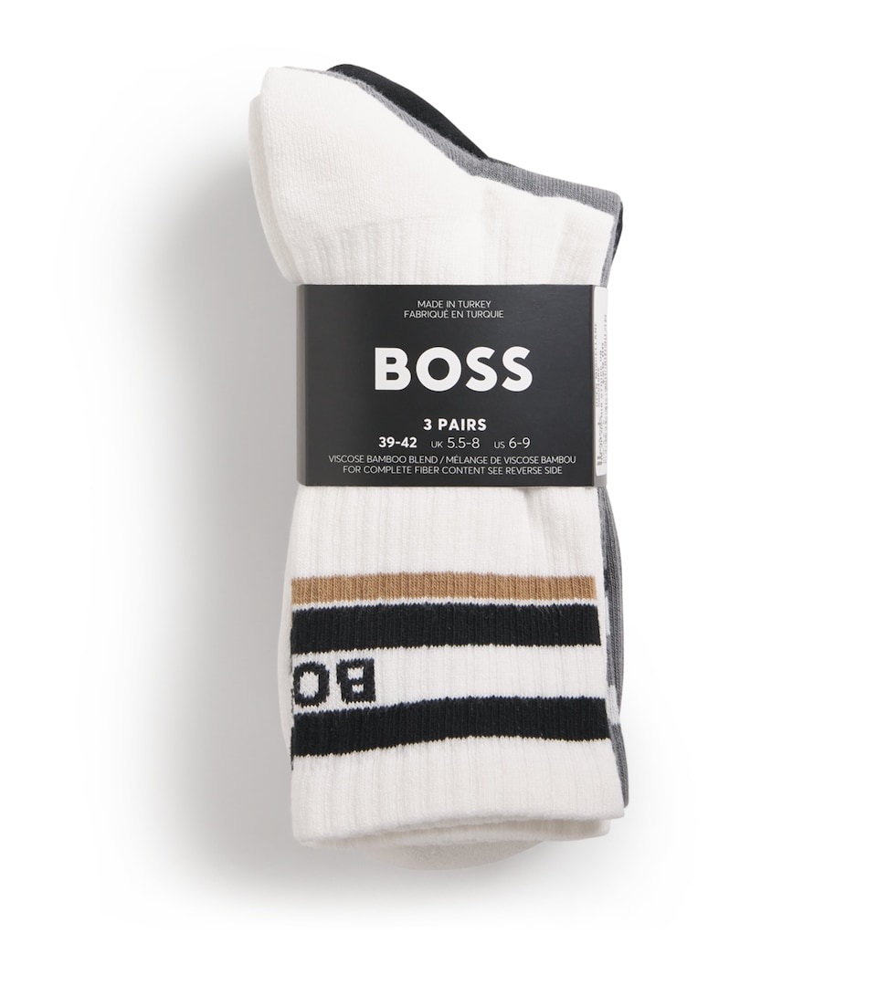 Logo Ribbed Socks (Pack of 3)