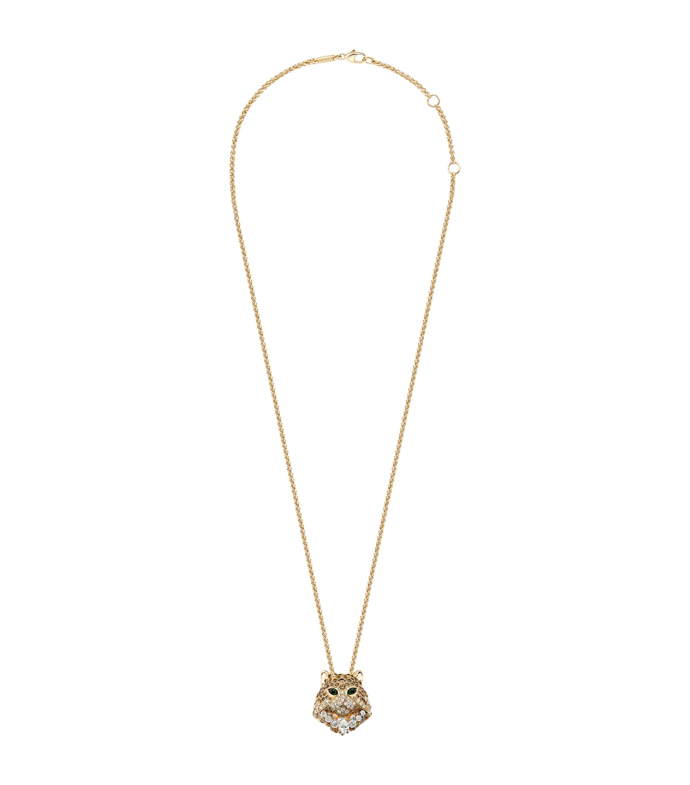 Boucheron Yellow Gold, White Gold and Diamond Wladimir the Cat Necklace Gold