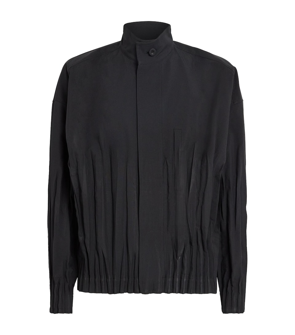 IM MEN Mens Gathered Waft Jacket Black