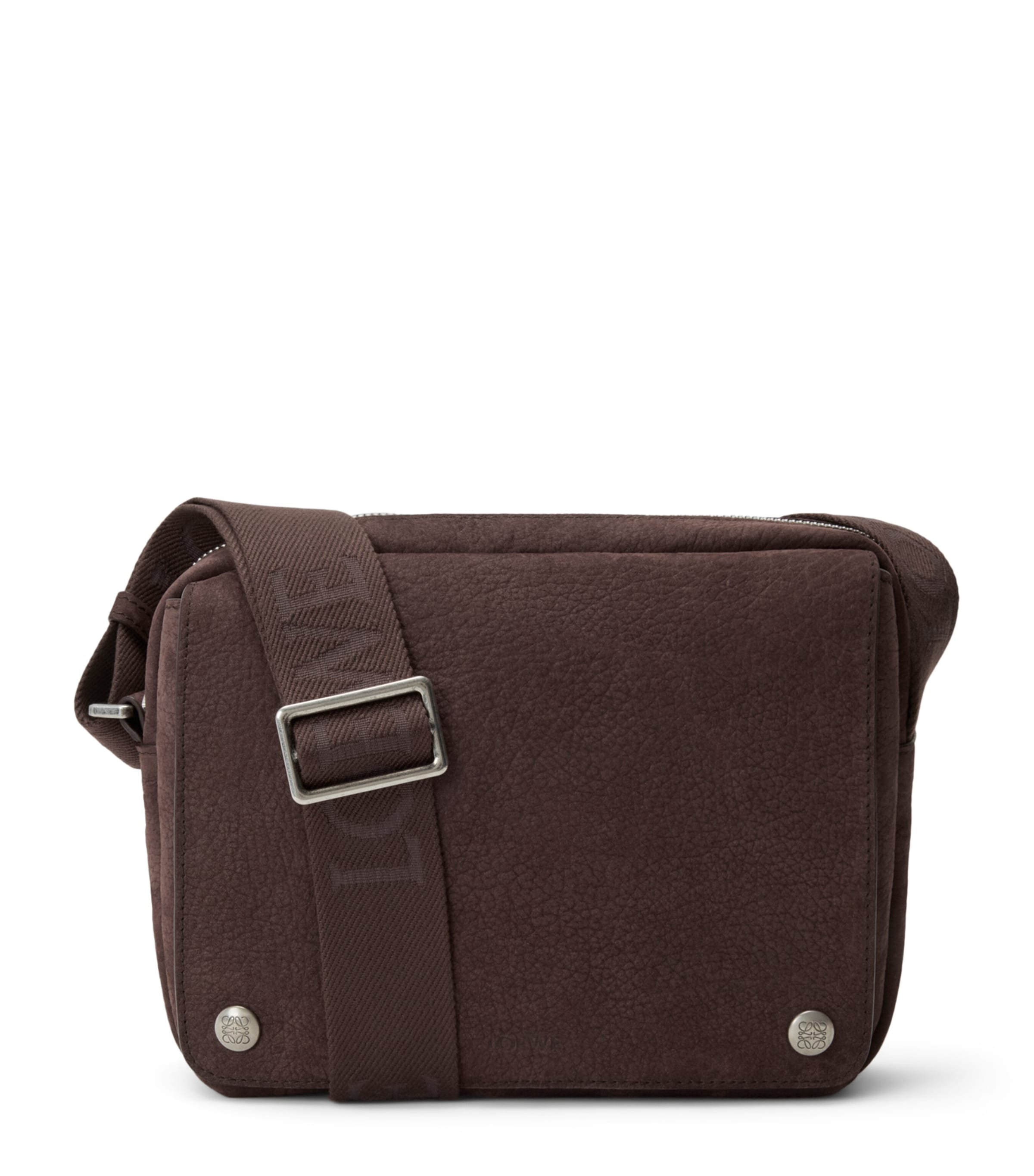 Medium Suede Pebble Messenger Bag