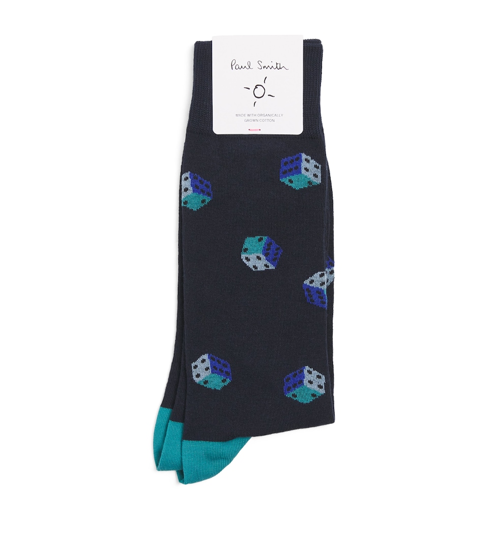Cotton-Blend Dice Socks