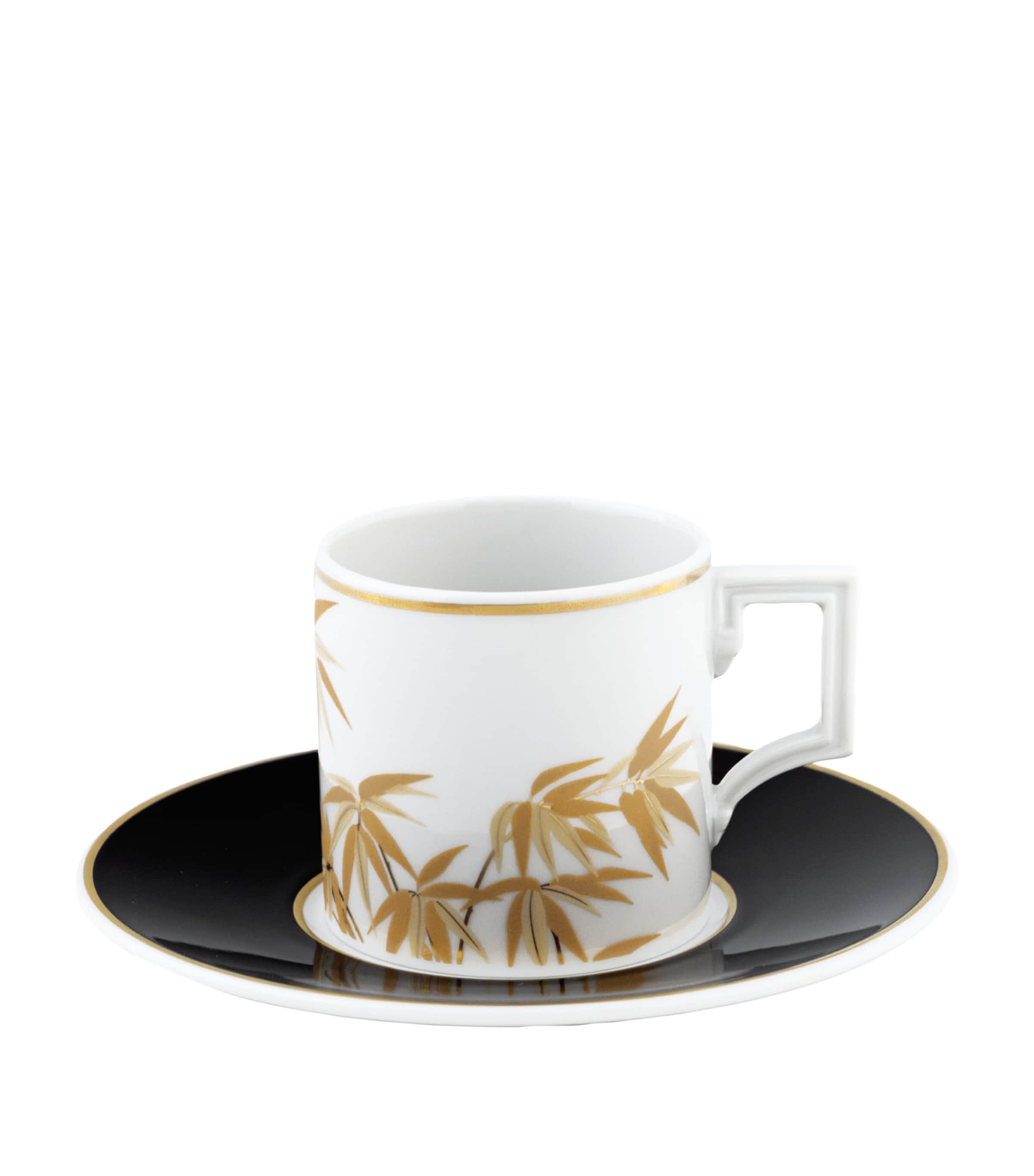 Golden Bamboo Espresso Cup and Saucer