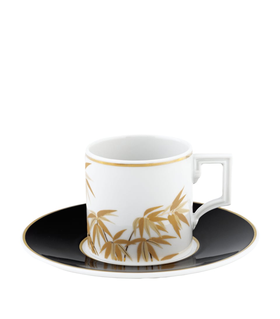 Golden Bamboo Espresso Cup and Saucer