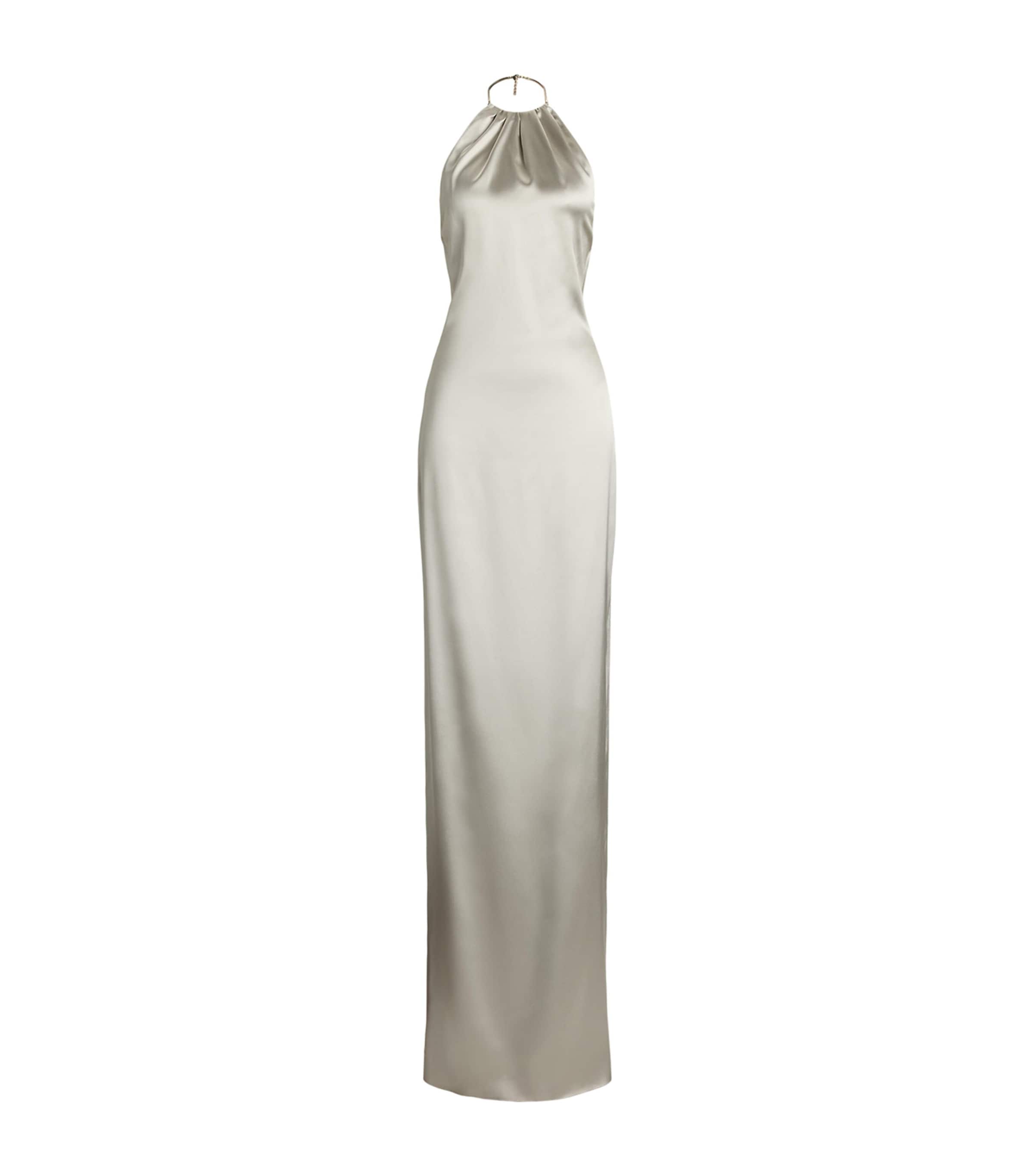 Stretch-Satin Corra Maxi Dress