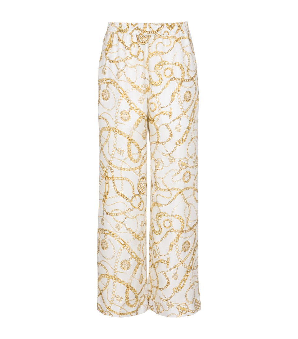 Silk Print Trousers