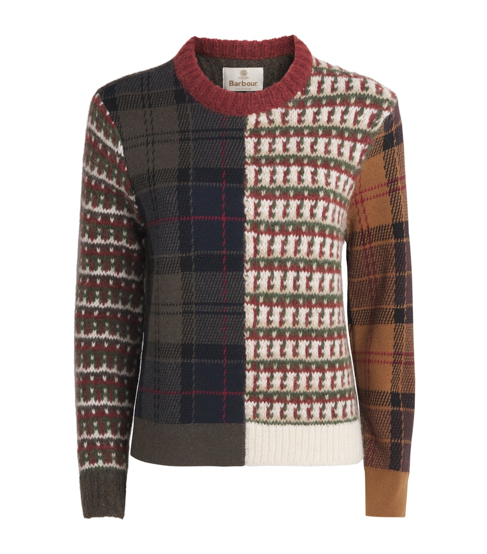 Barbour Womens Patchwork Tartan Ashford Sweater