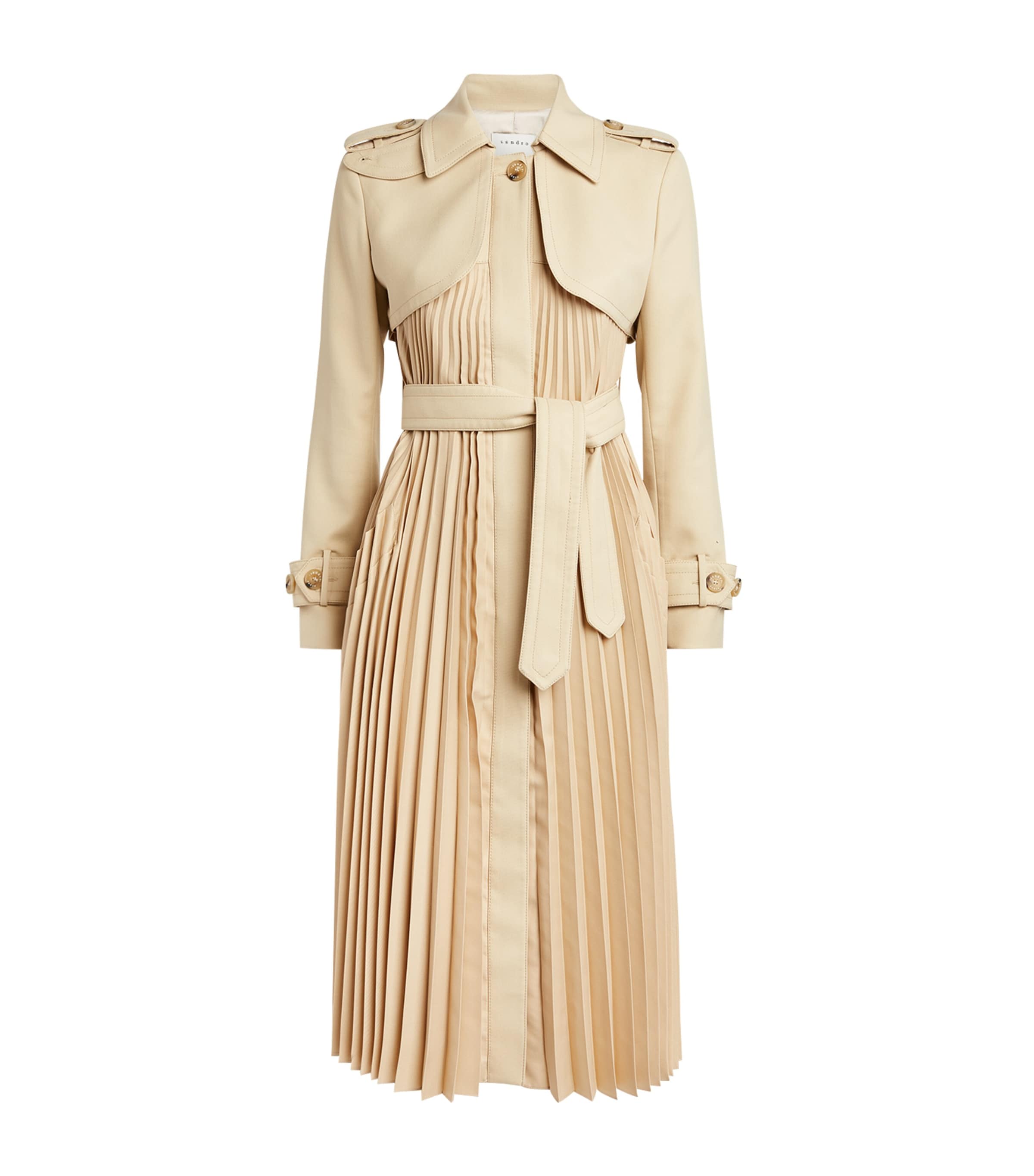 Pleated Trench Coat