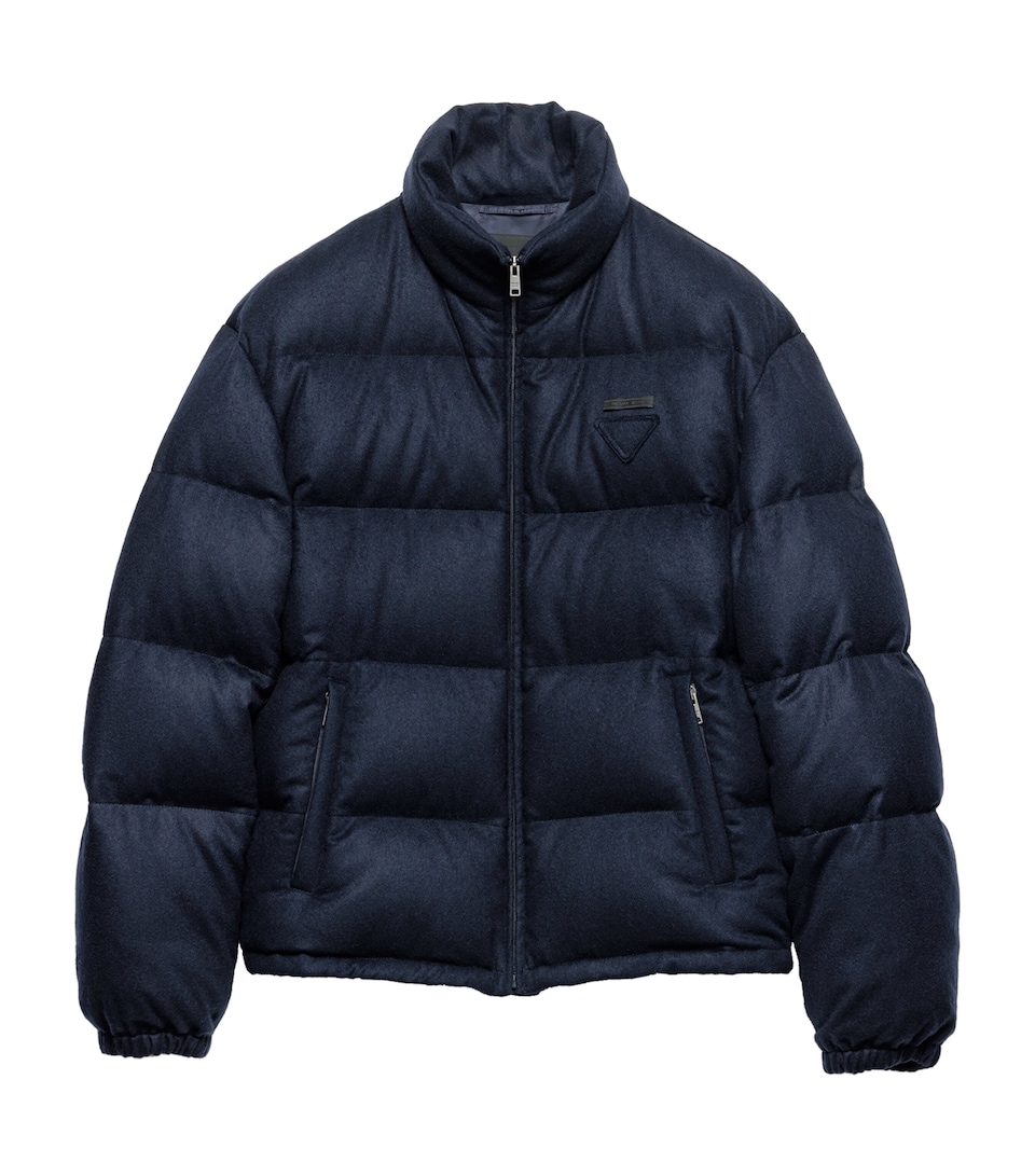 Cashmere Logo Puffer Jacket