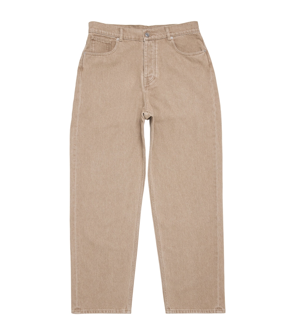 Drôle De Monsieur Mens Straight Jeans Kaki