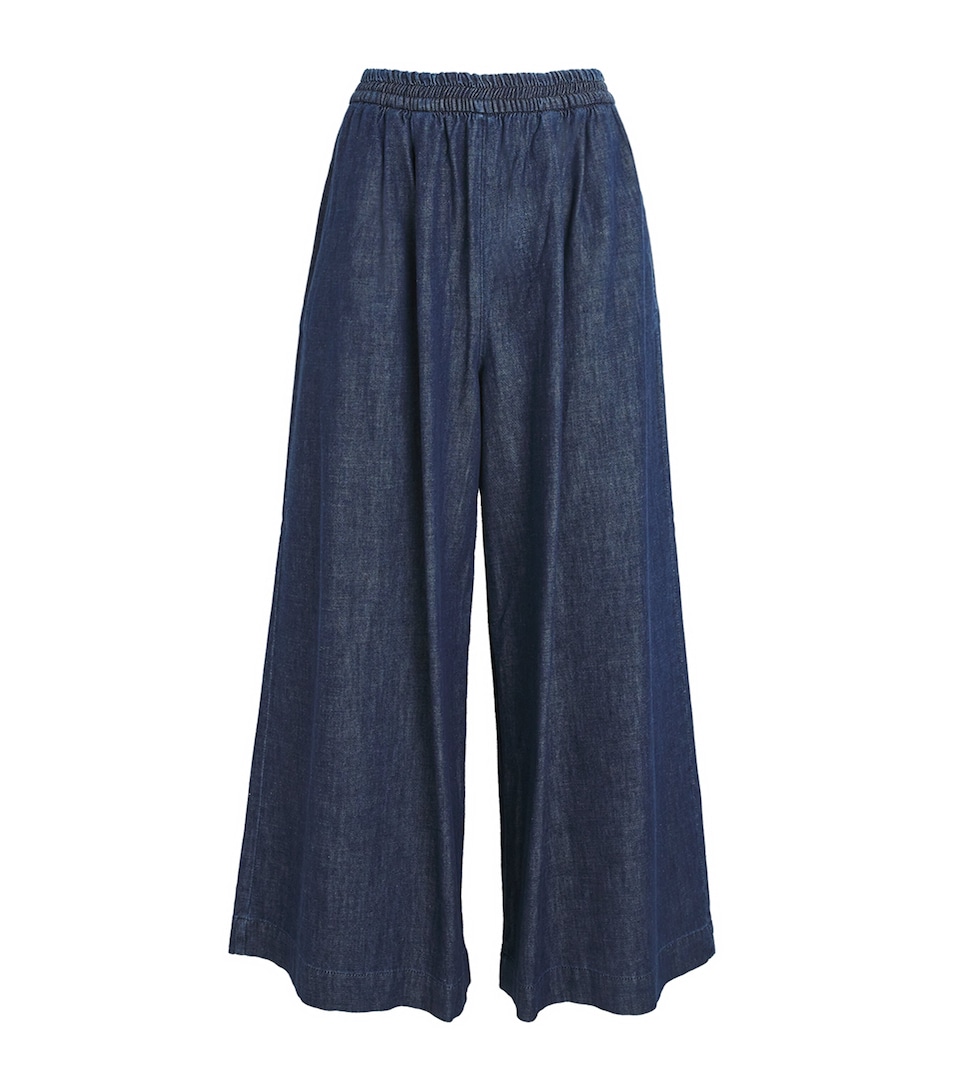 Elasticated Wide-Leg Jeans