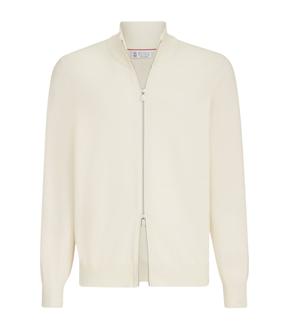 Brunello Cucinelli Mens Cashmere Zip-Up Cardigan