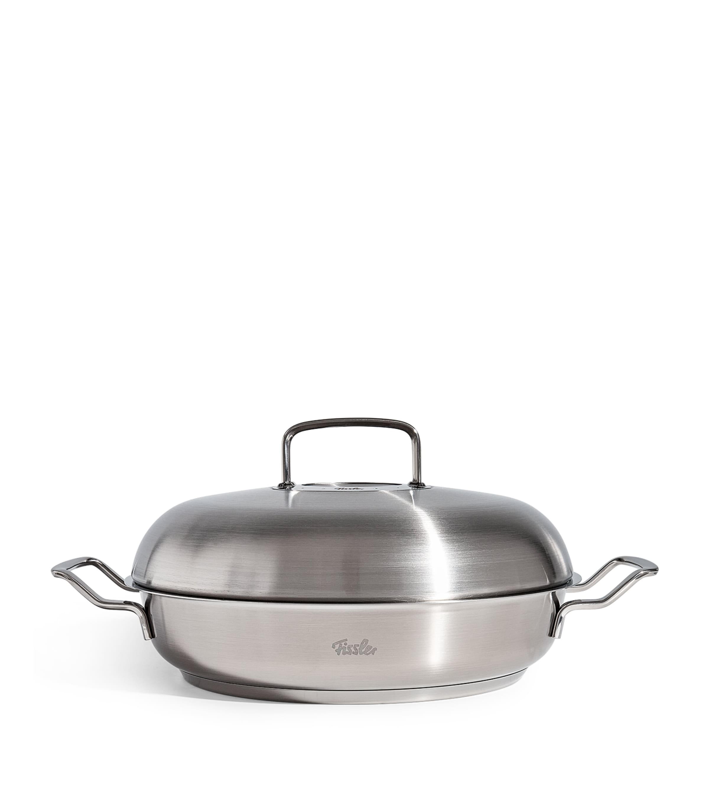 Fissler Original-Profi Serving Pan with High-Dome Lid (28cm) Stainless Steel
