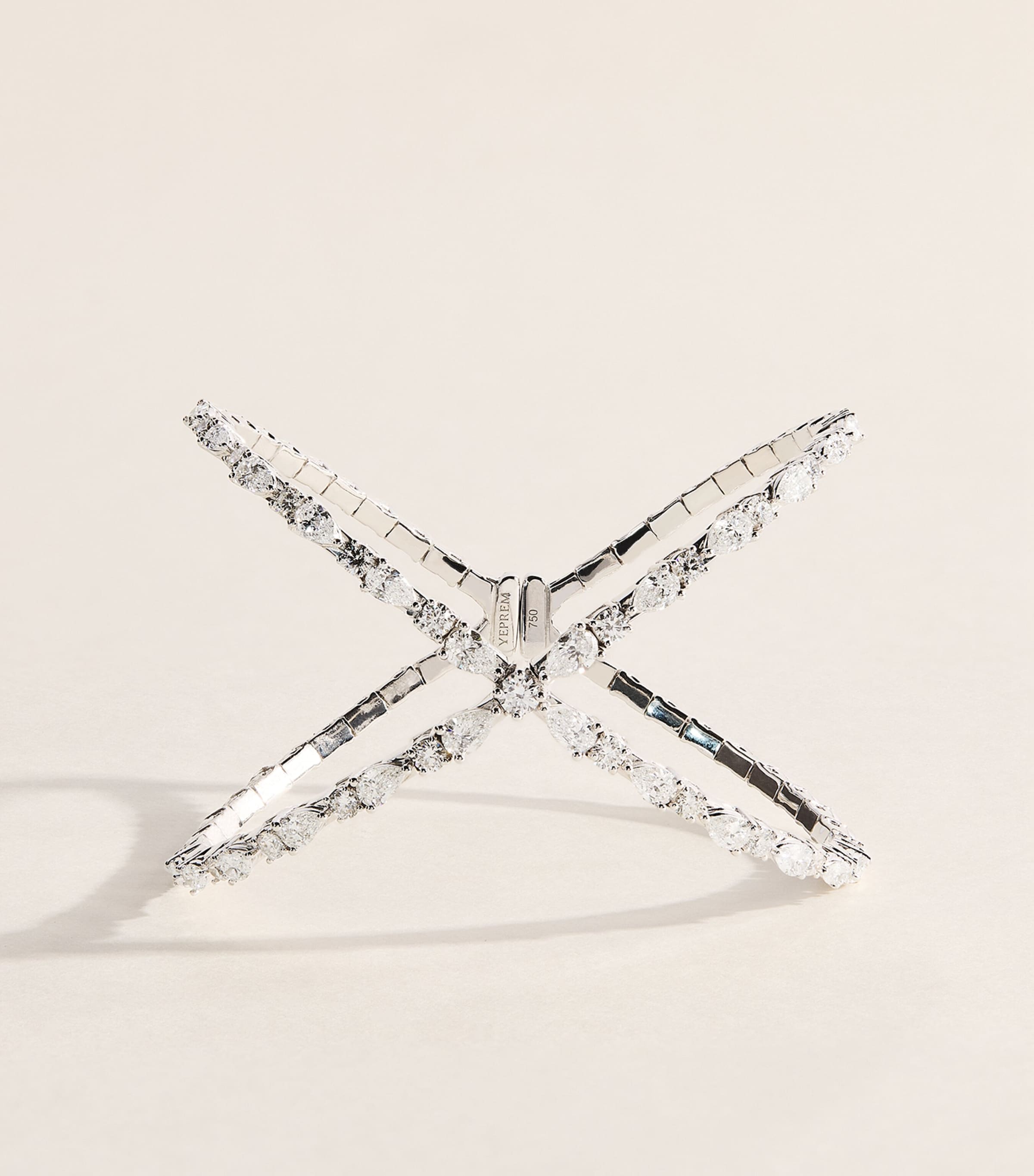 Yeprem White Gold and Diamond Y-Couture Bangle White Gold