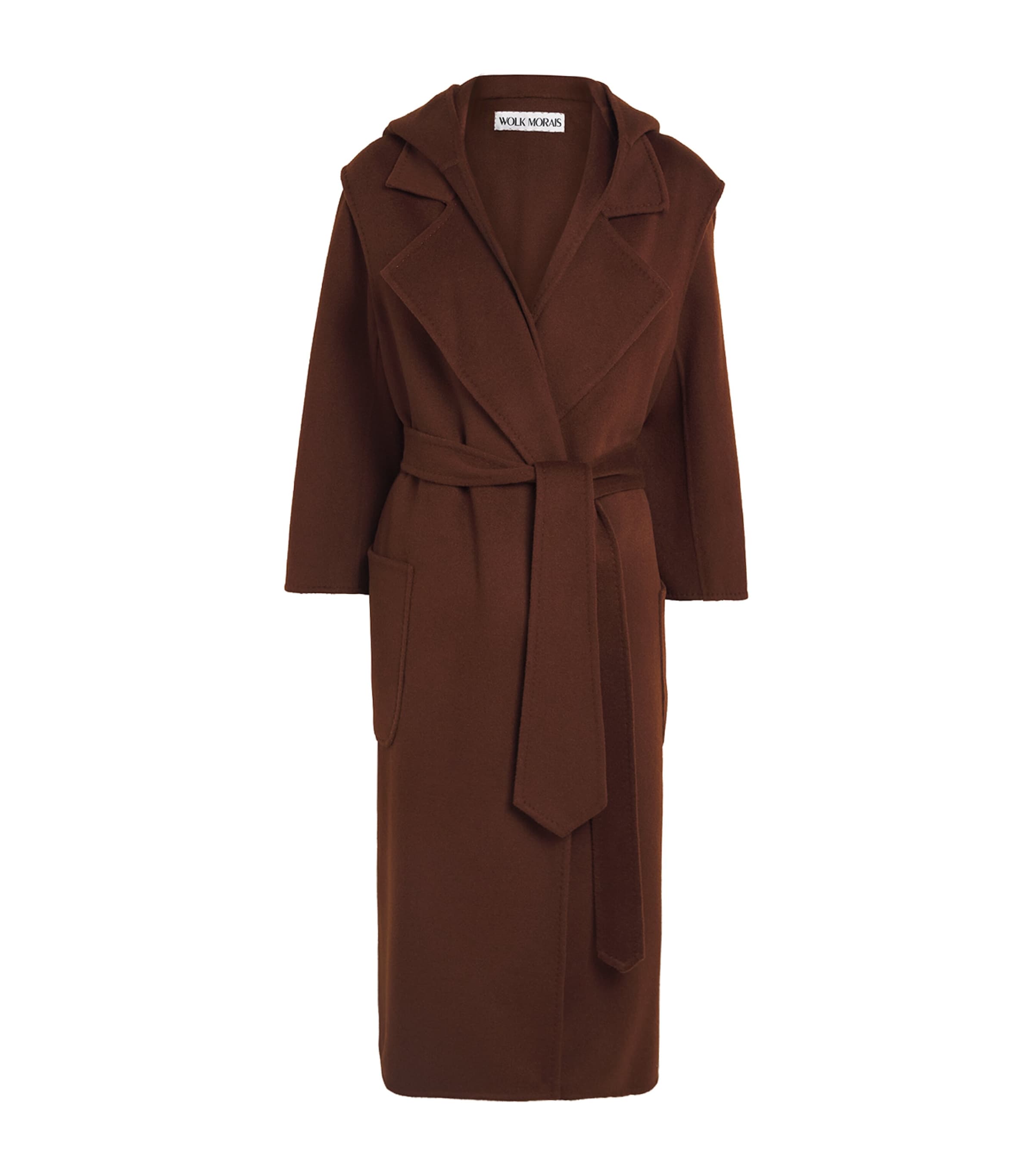 Wolk Morais Womens Cashmere Paletot Jacket and Coat Set Chestnut