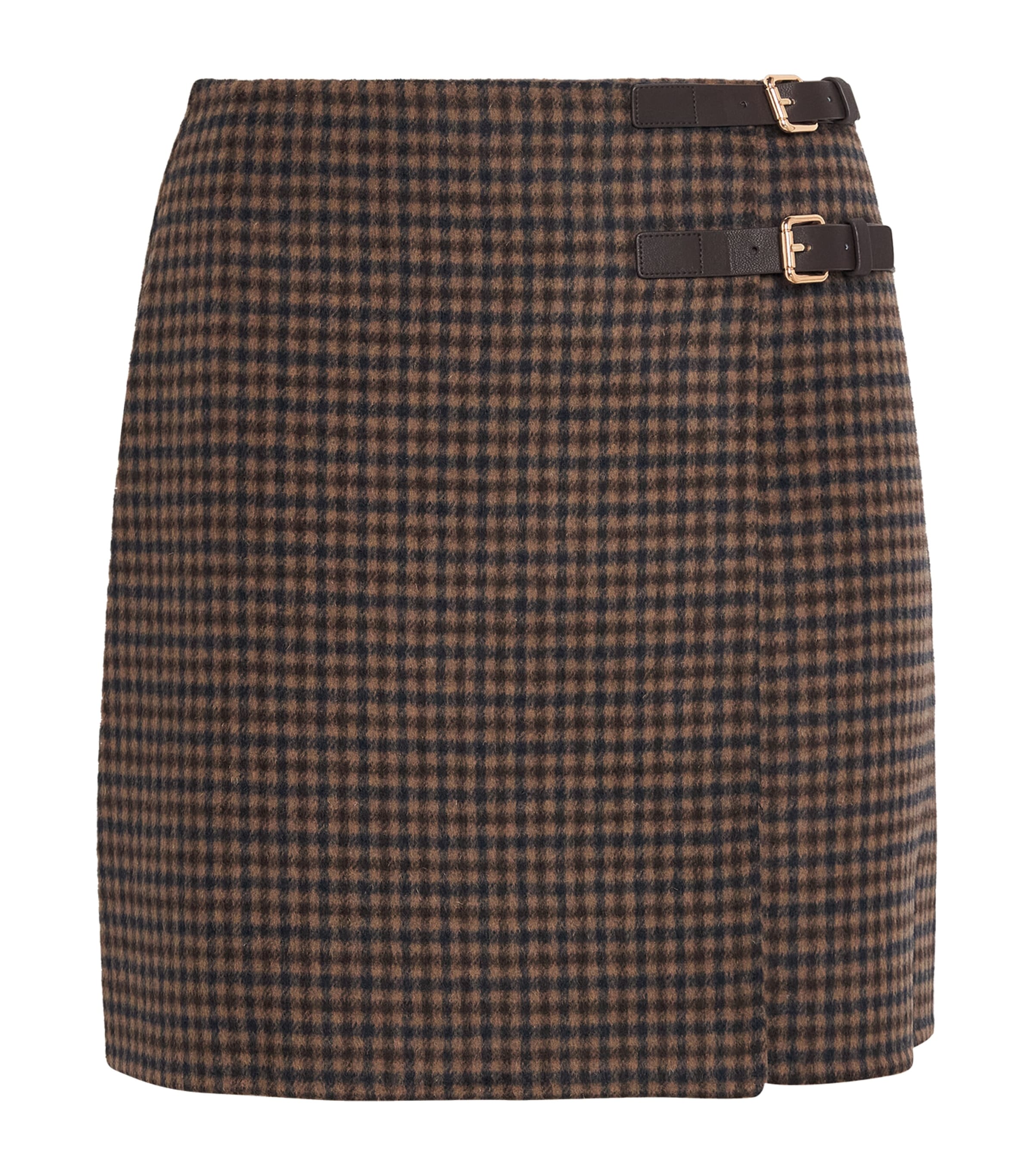 Claudie Pierlot Womens Wool-Blend Check Mini Skirt Dual Color
