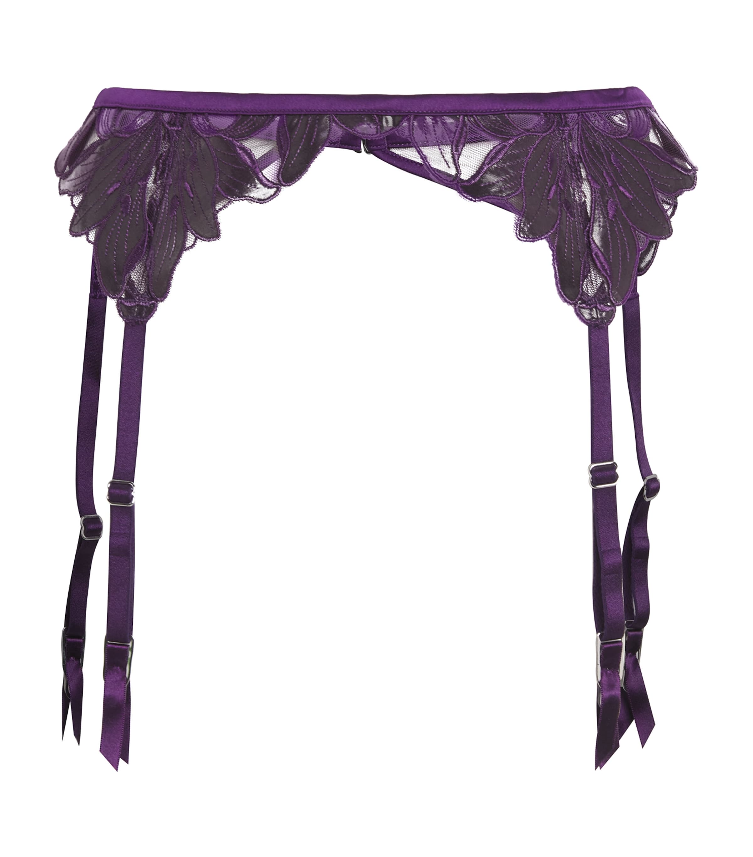 Lily Embroidered Suspender Belt