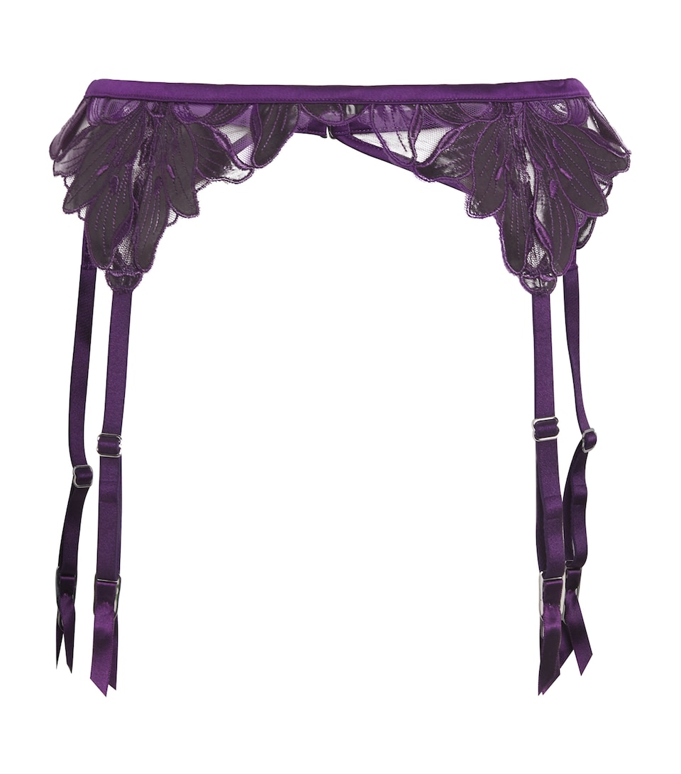 Lily Embroidered Suspender Belt